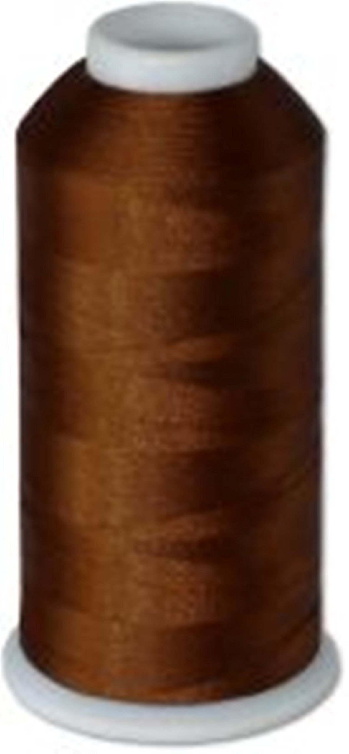Gcs Brown Rayon Viscose Silk Machine Embroidery Assorted Threads, 120D/2 For Brother Babylock Janome Singer Pfaff Husqvarna Bernina Embroidery And Sewing Machines (Brown)