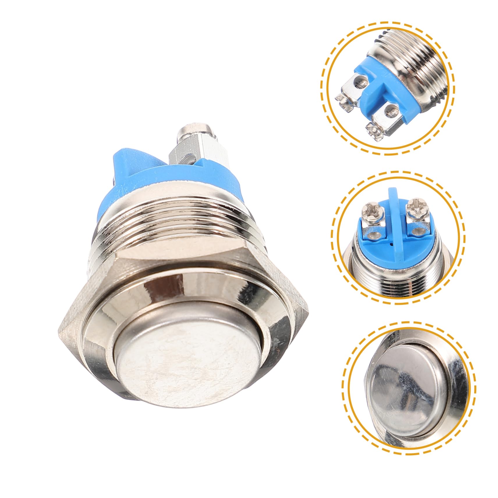 Bouton De Sonnette Éclairé FACAIIO - ABS Noir, Pour Montage Mural, Remplacement De Carillon De Porte