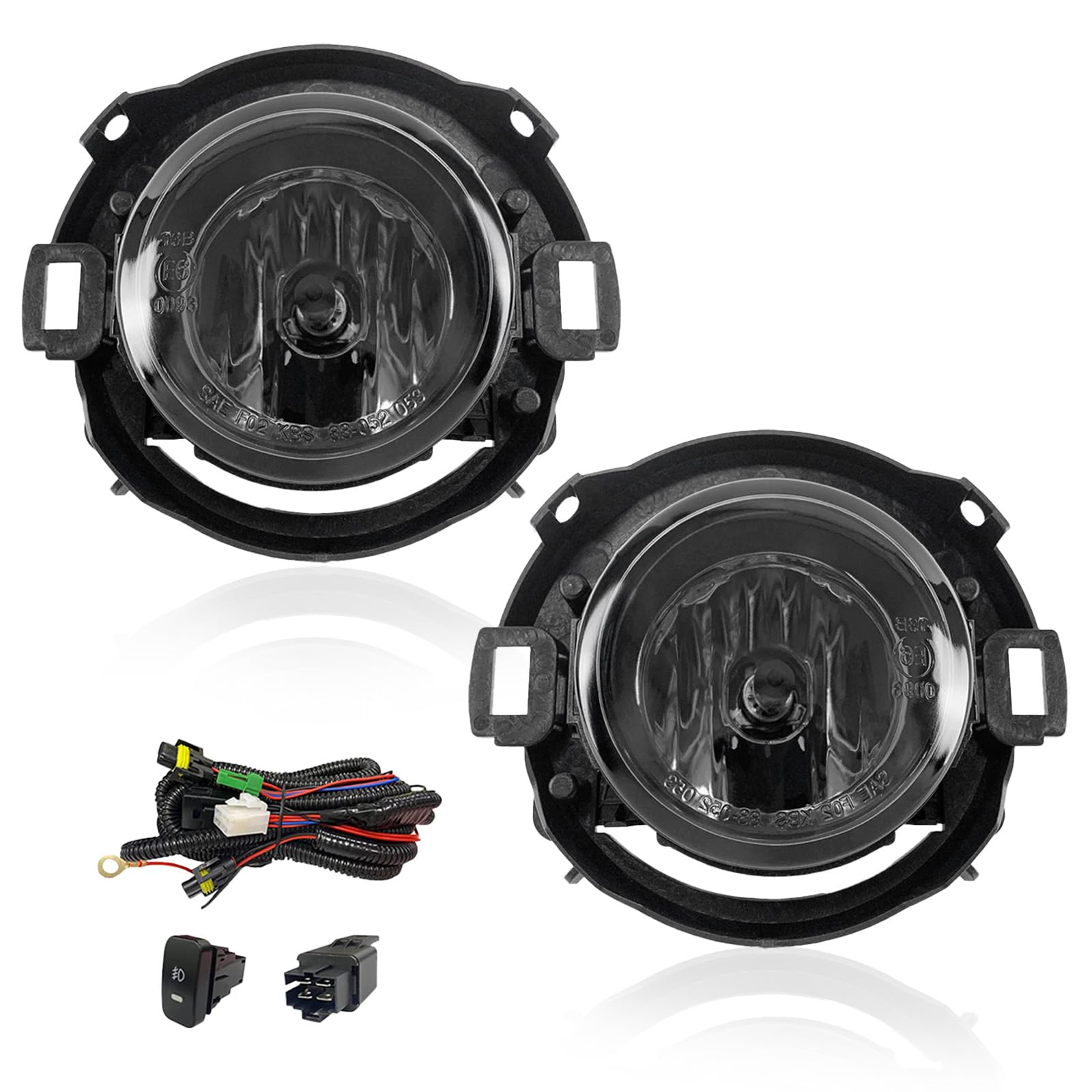 Fog Lights Compatible with 1999-2002 Chevy Silverado 1500 2500/2001 2002 Silverado 1500HD 2500HD 3500/2000-2006 Tahoe Suburban 1500 2500(Clear Lens) — view 9