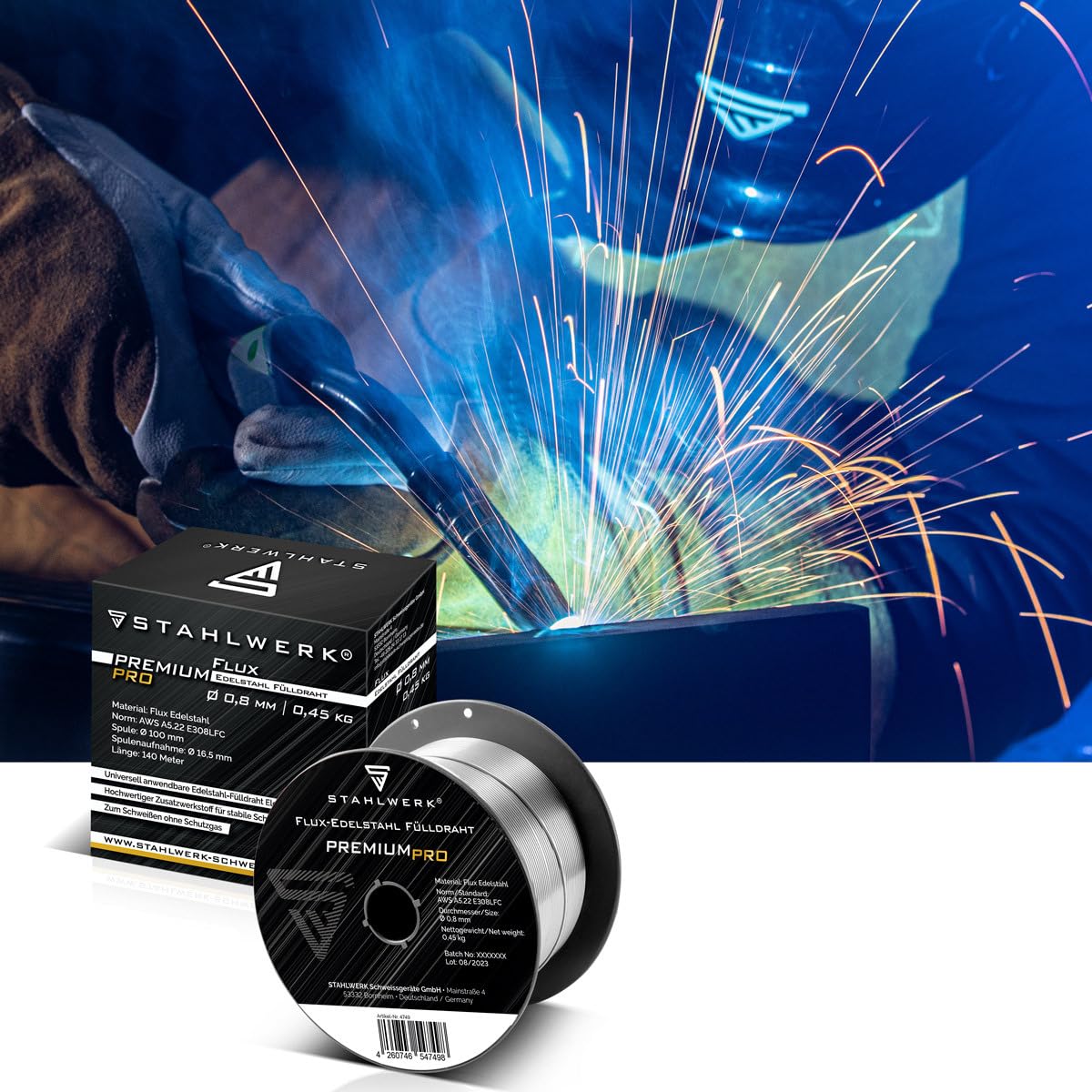 Filo Per Saldatura Senza Gas, In Acciaio Inox, E308LFC-O. 030 - Foto 7