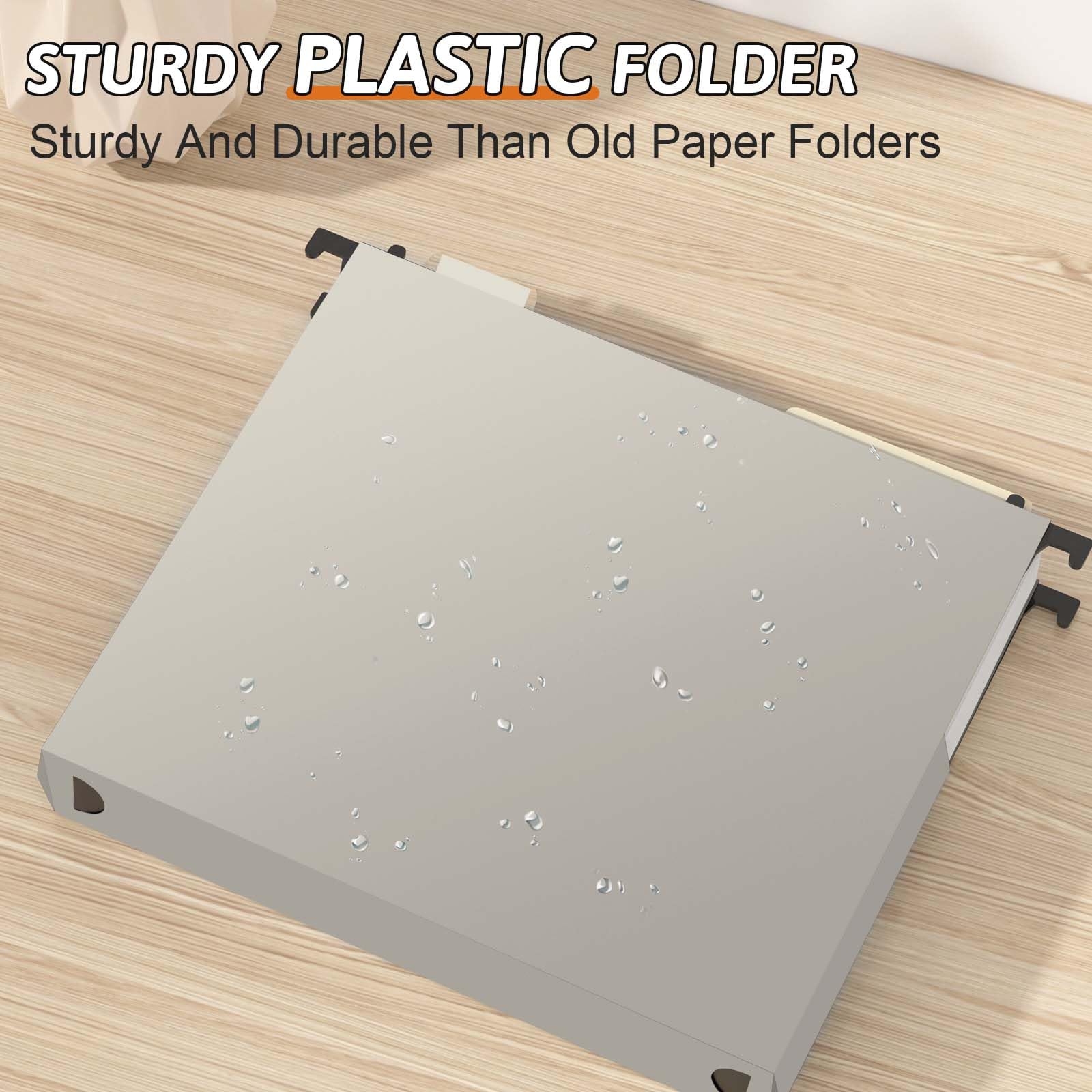 Carpeta colgante de plástico de capacidad extra, tamaño carta, paquete de 12 carpetas colgantes reforzadas, diseño expandible lateral, expansión resistente de 2 pulgadas, organizador colgante
