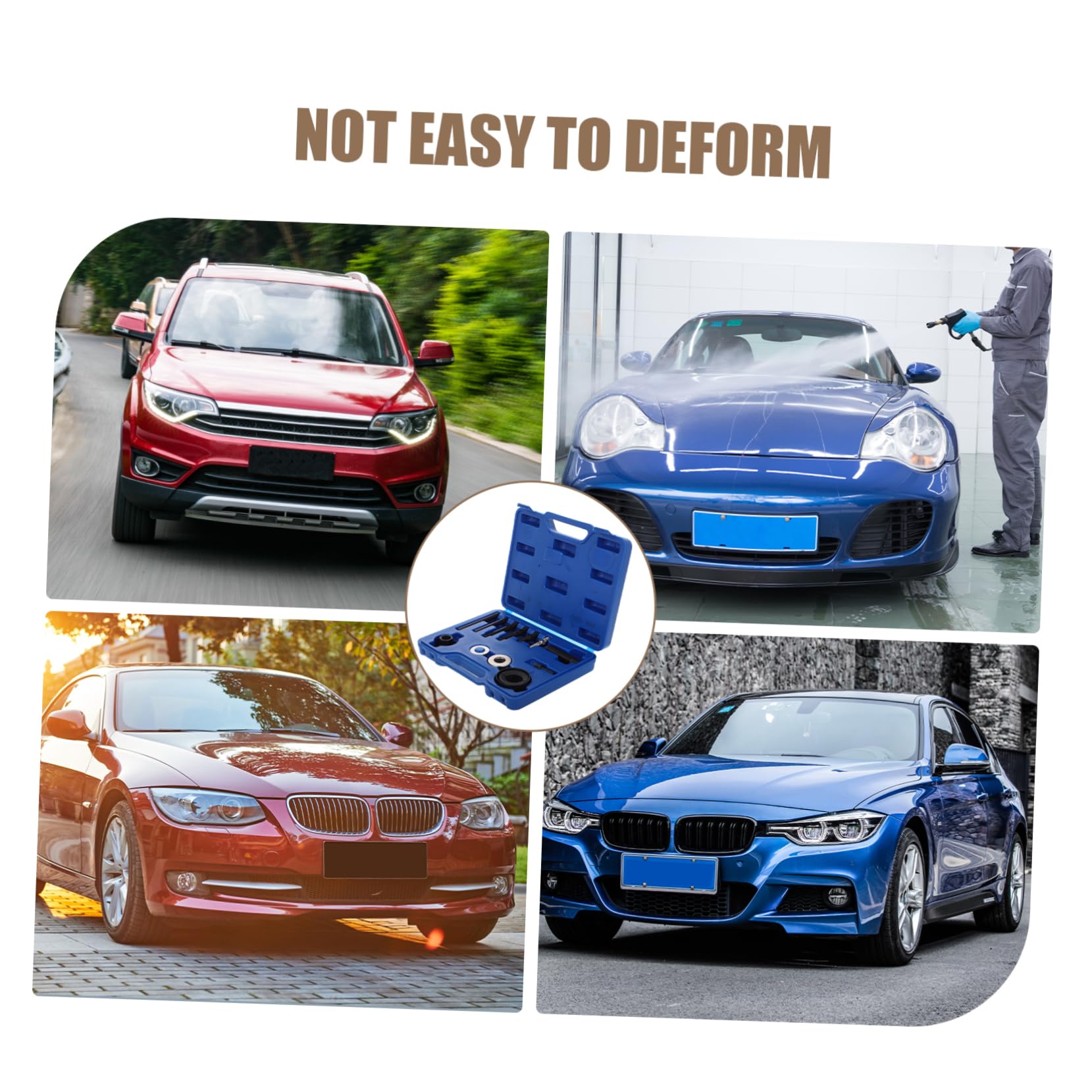 Kit Estrattore e Installatore per Volante e Pulegge Servosterzo, in Acciaio al Carbonio, Custodia Inclusa, Utensili per Auto
