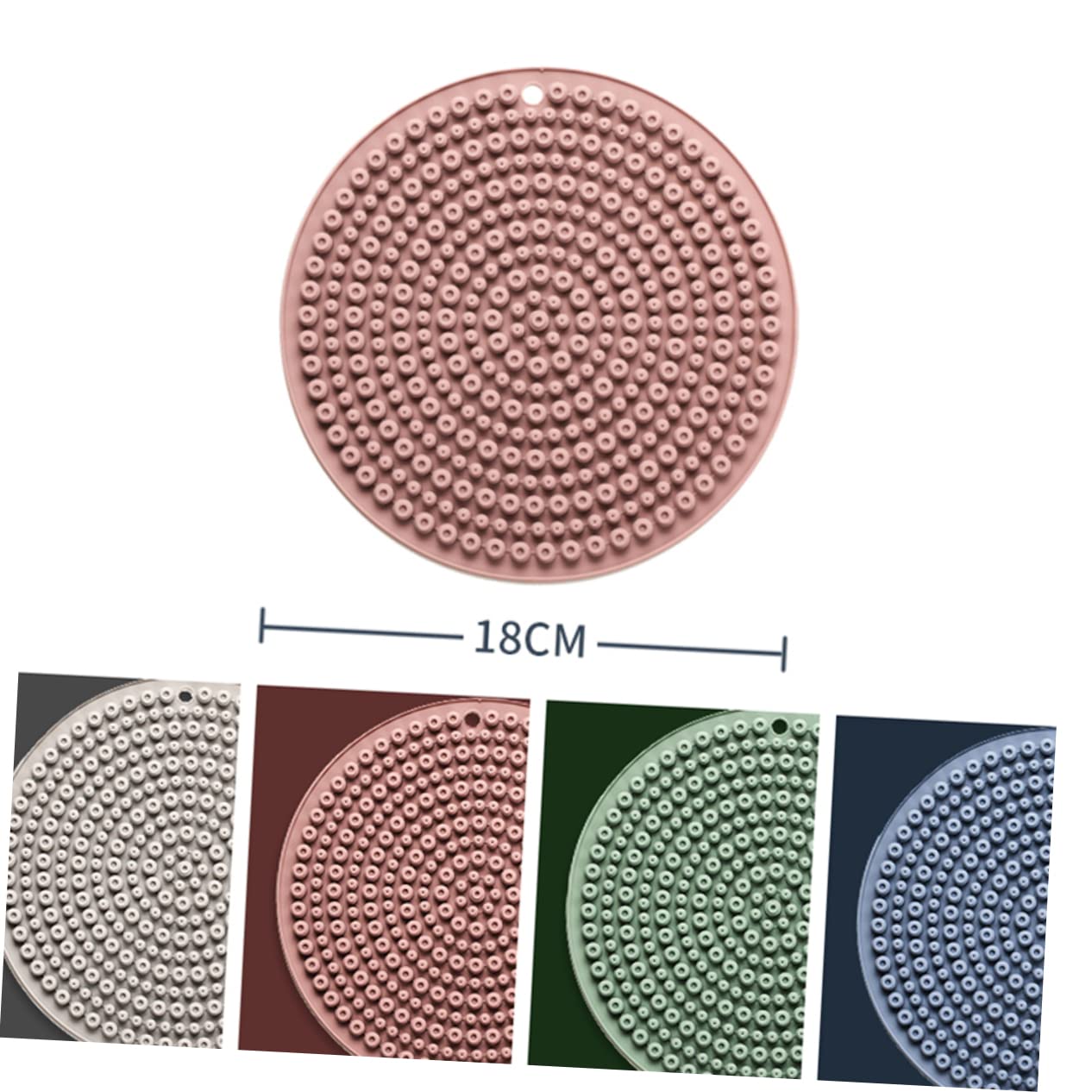 Cabilock 2pcs Microwave Mat Heat Insulated Pad for Countertop Silicone Craft Mat Hot Pads for Kitchen Bowl Cushion