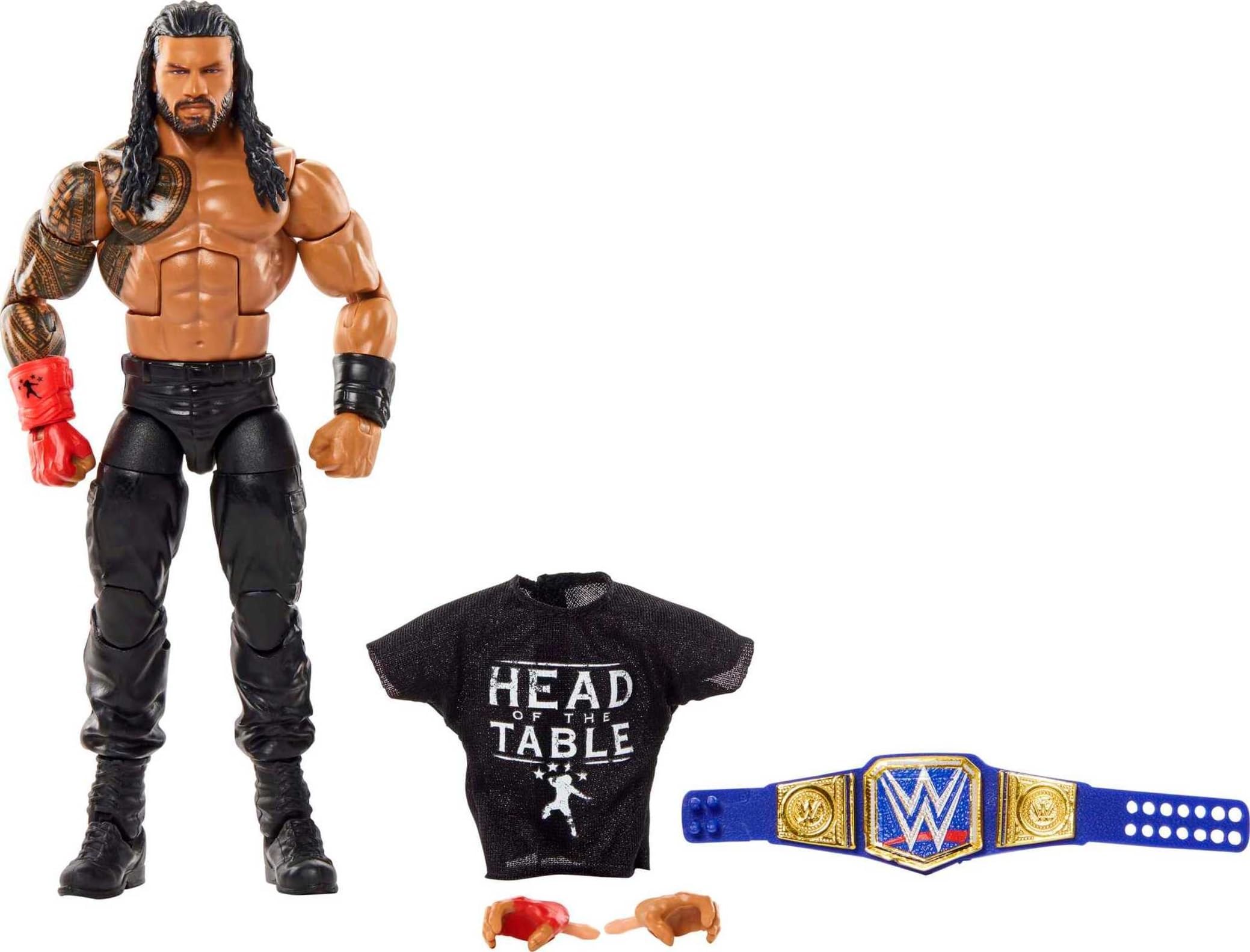 Mattel WWE Roman Reigns Top Picks Elite Collection Action Figure, Articulation & Life-Like Detail, Interchangeable Accessories,6-In