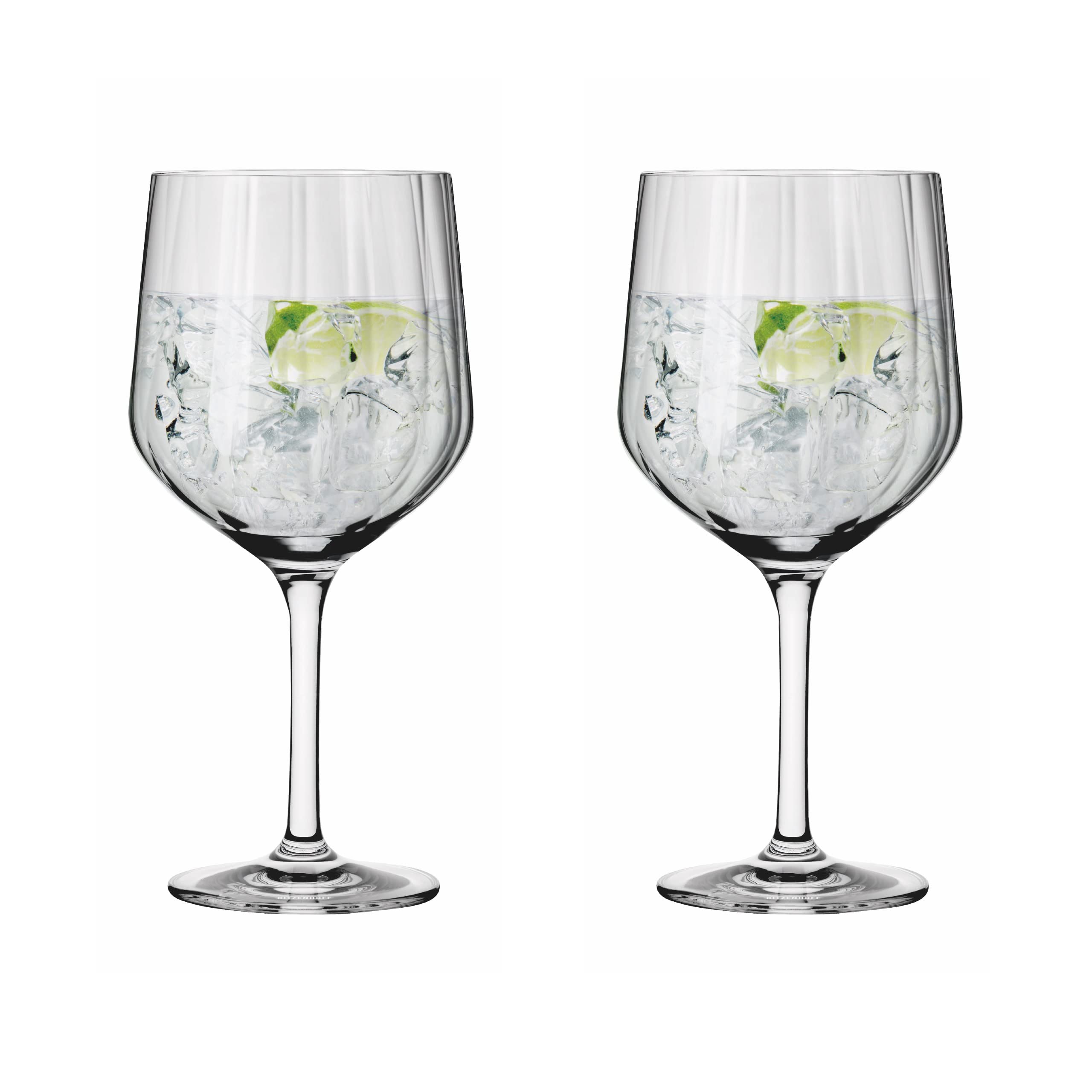 RITZENHOFF 3761001 Gin-Glas 700 ml - Serie Sternschliff Nr. 2, 2 Stück mit Relieflinie - Made in Germany
