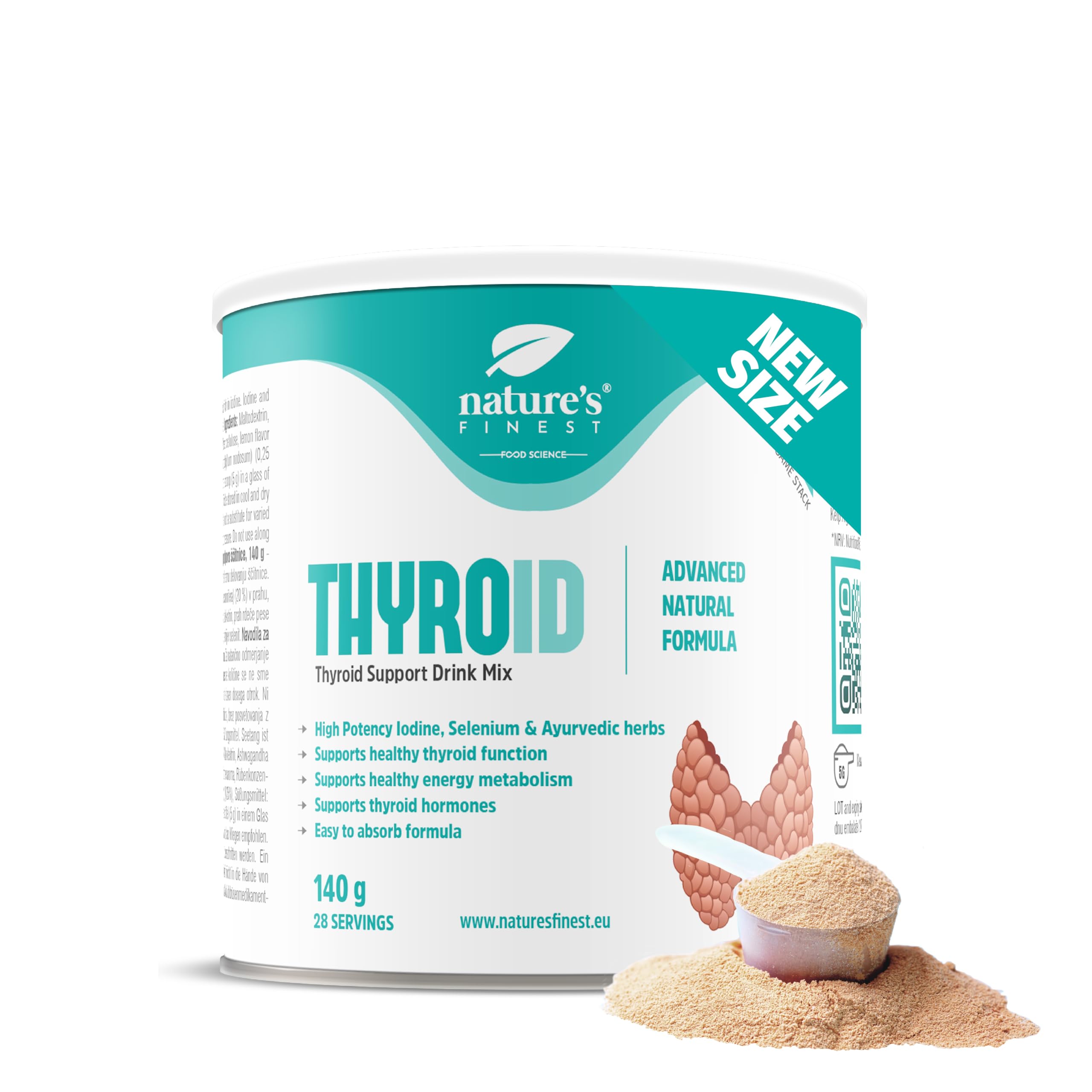Nature's Finest by Nutrisslim Thyroid Support Supplement - Herbal Formula for Healthy Thyroid Function - Boost Energy & Metabolism - Made with Natural Ingredients - 3rd Party Quality Tested