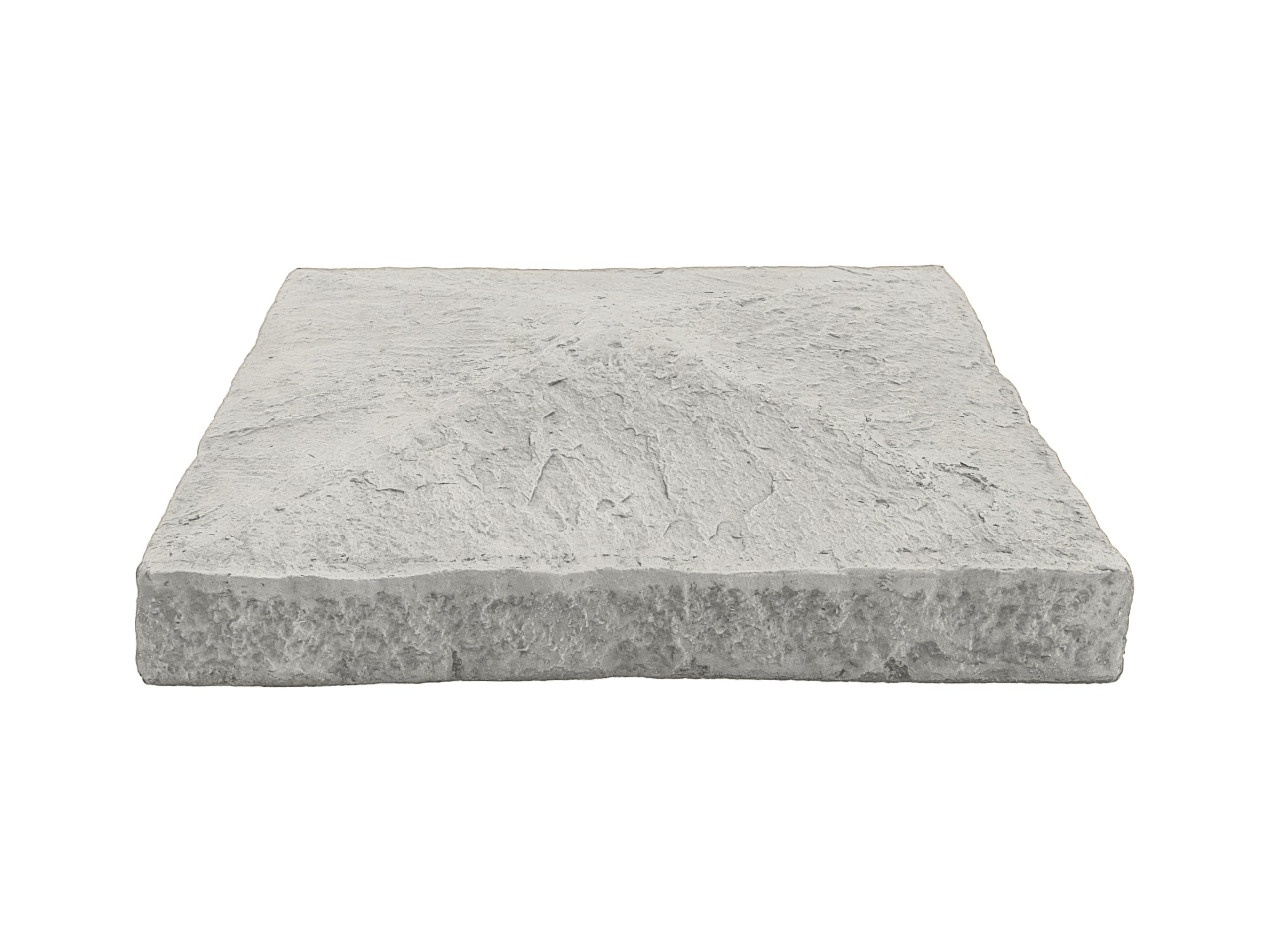 GenStone Faux Stacked Stone Peaked Pillar Cap 13.5" x 13.5" x 1.75" in Arctic Smoke Color for Do It Yourself Friendly Home Improvement Projects