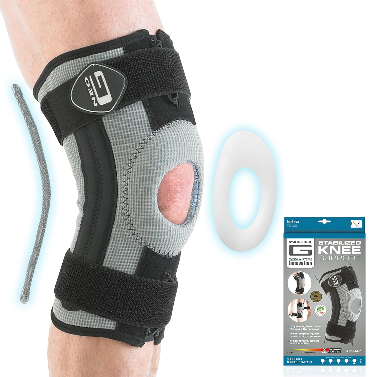 NeoG Knee Support RX Stabilised with Flexible Stays and Silicone