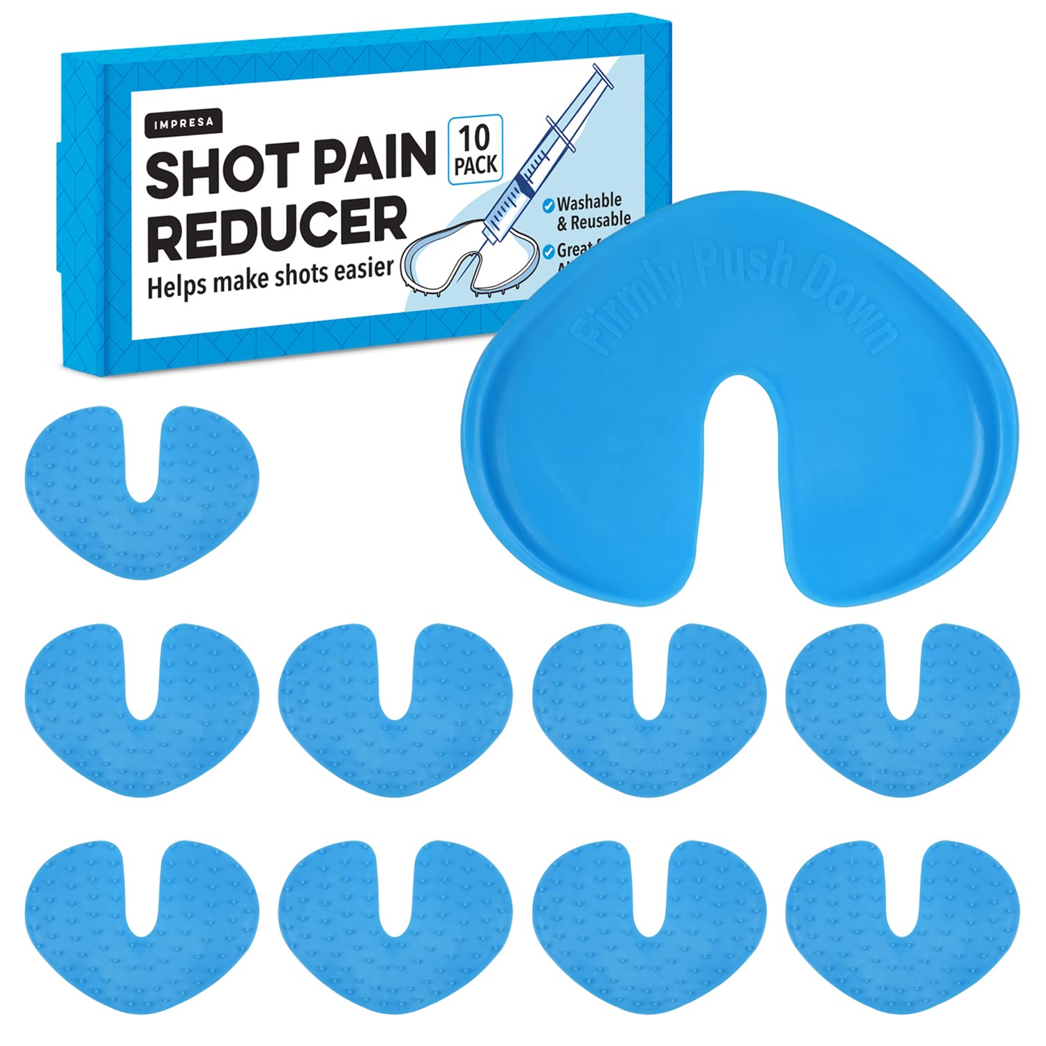 Impresa [10 Pack] Shot Helper Pain Blocker Device - Champion Distractor Shot Relief for Kids - Professional & Home Use - Numbing Cream for Shots Alternative