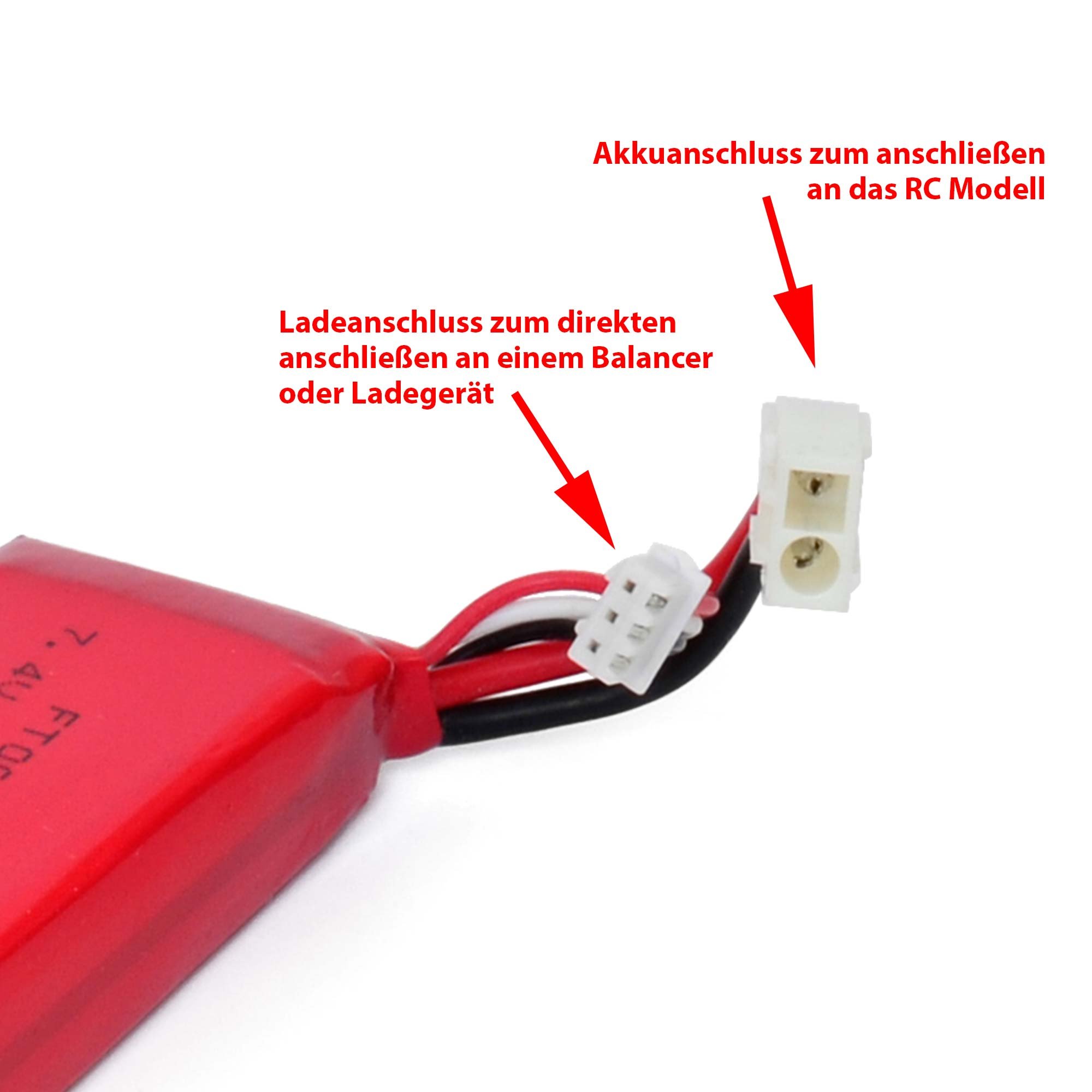 7.4V 2800mAh Li-Po Akku Für RC Boote & Fahrzeuge - Kompatibel Mit FT009 Speedboot