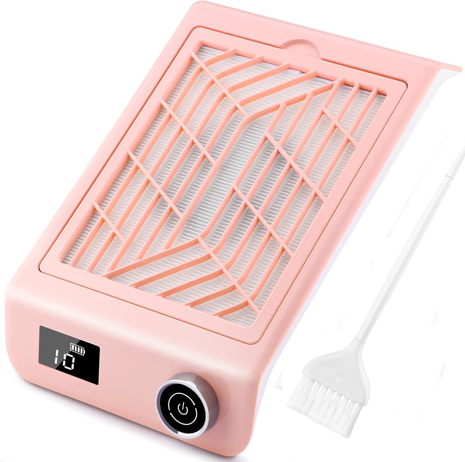 Kredioo Nagelstaubsauger mit AKKU Leistungsstarker Staubabsaugung Staubsauger für Nägel Professionelle Elektrischer Staubsauger mit wiederverwendbarem Filter für Salon Zuhause