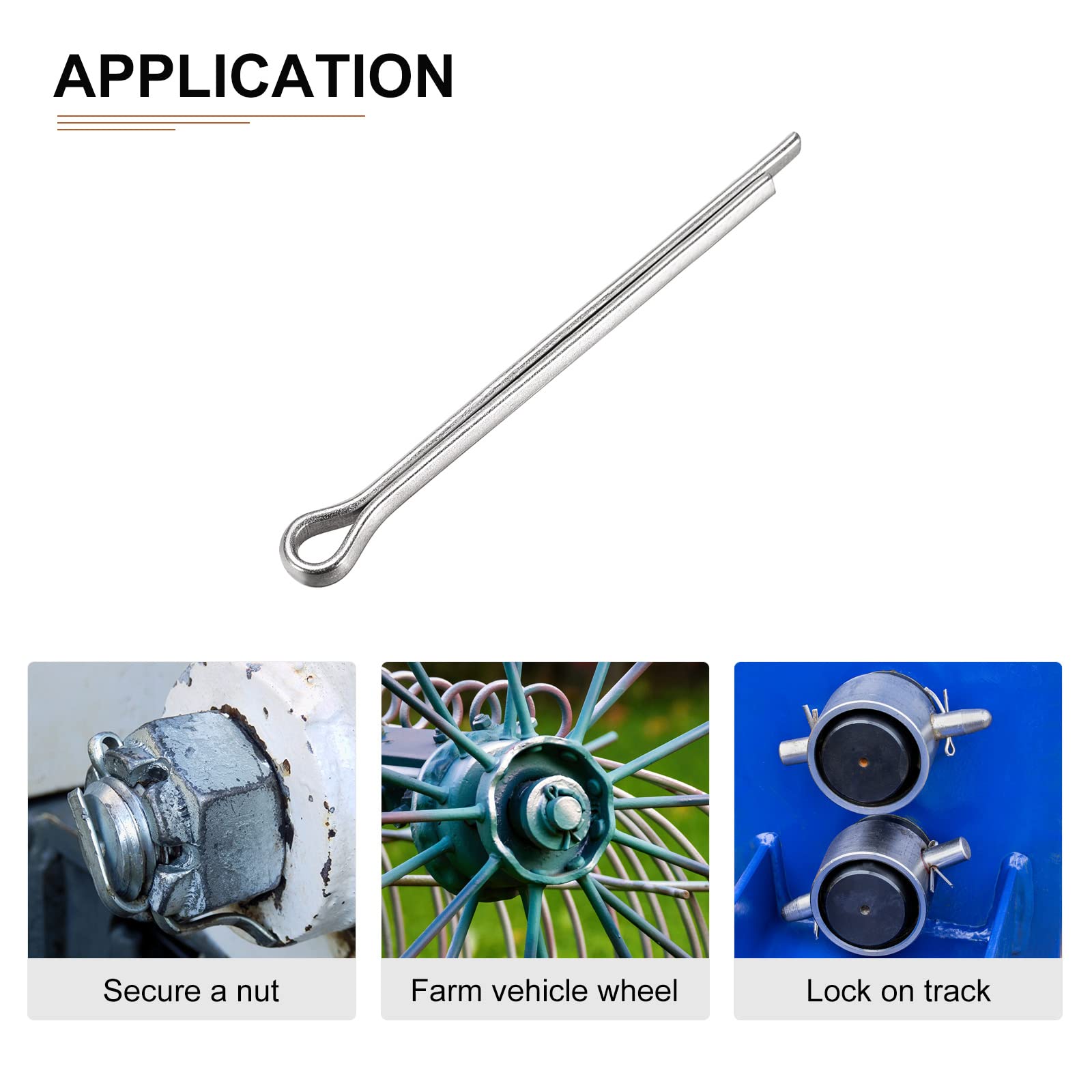 DTGN 3mm x 40mm (DxL) Cotter Clip Pins - 30Pack - Good for Machinery - 304 Stainless Steel Hairpin Fasteners - Silver - Image 4