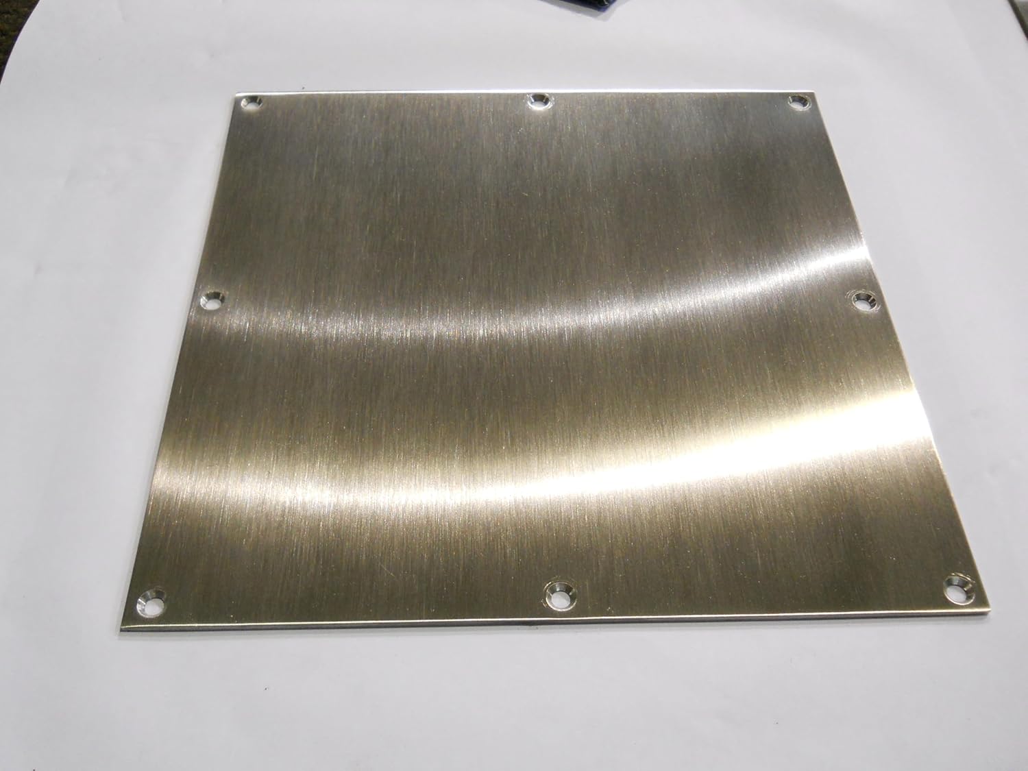 Stainless Steel Floor Cover Plate 12" x 12" with Mounting Hardware, Commercial and Residential