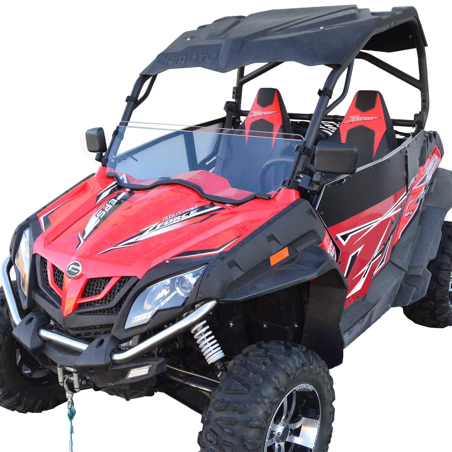 CFMOTO Zforce Half Windshield - SCRATCH RESISTANT- The Ultimate in Side By Side Versatility - On or 