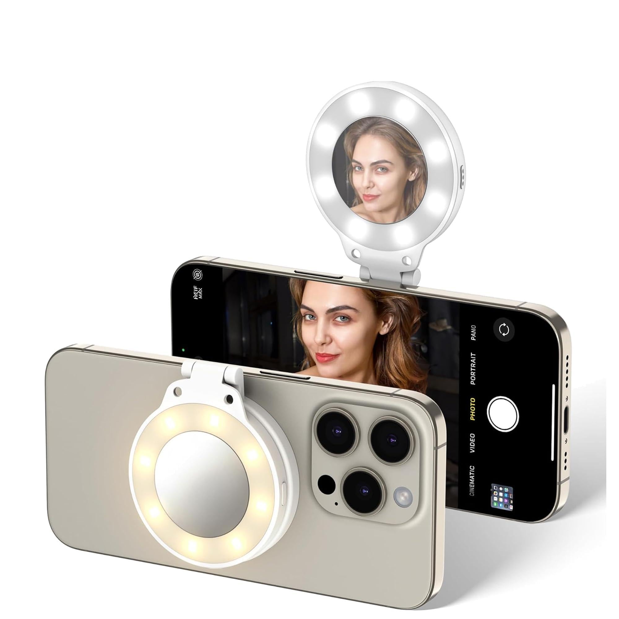 Amazon | JJC 磁気 Magsafe対応 スマホライト 自撮りライト ミラー付き