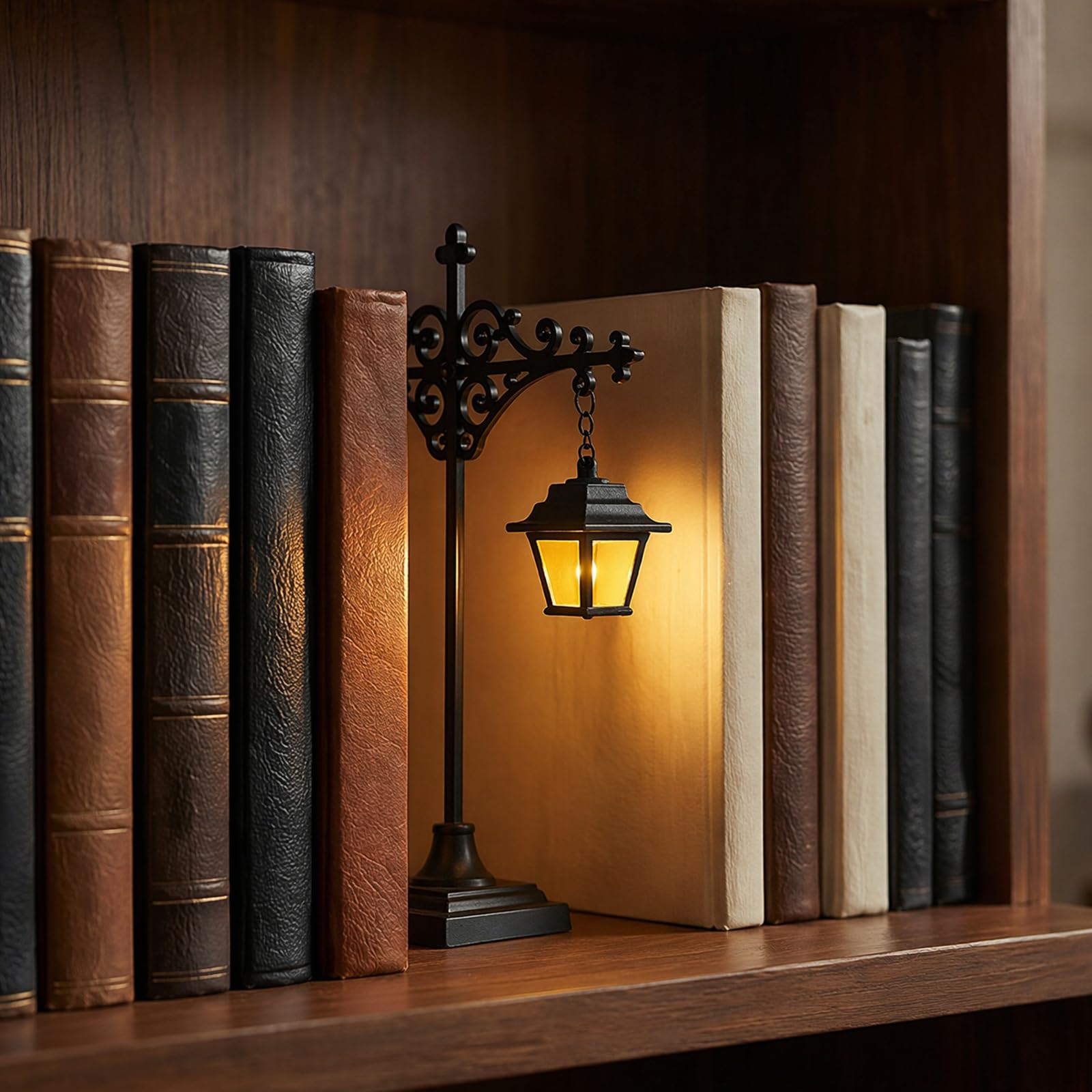 Library Lantern Decorative Bookshelf Lighting, Reading Book Shelf Lights