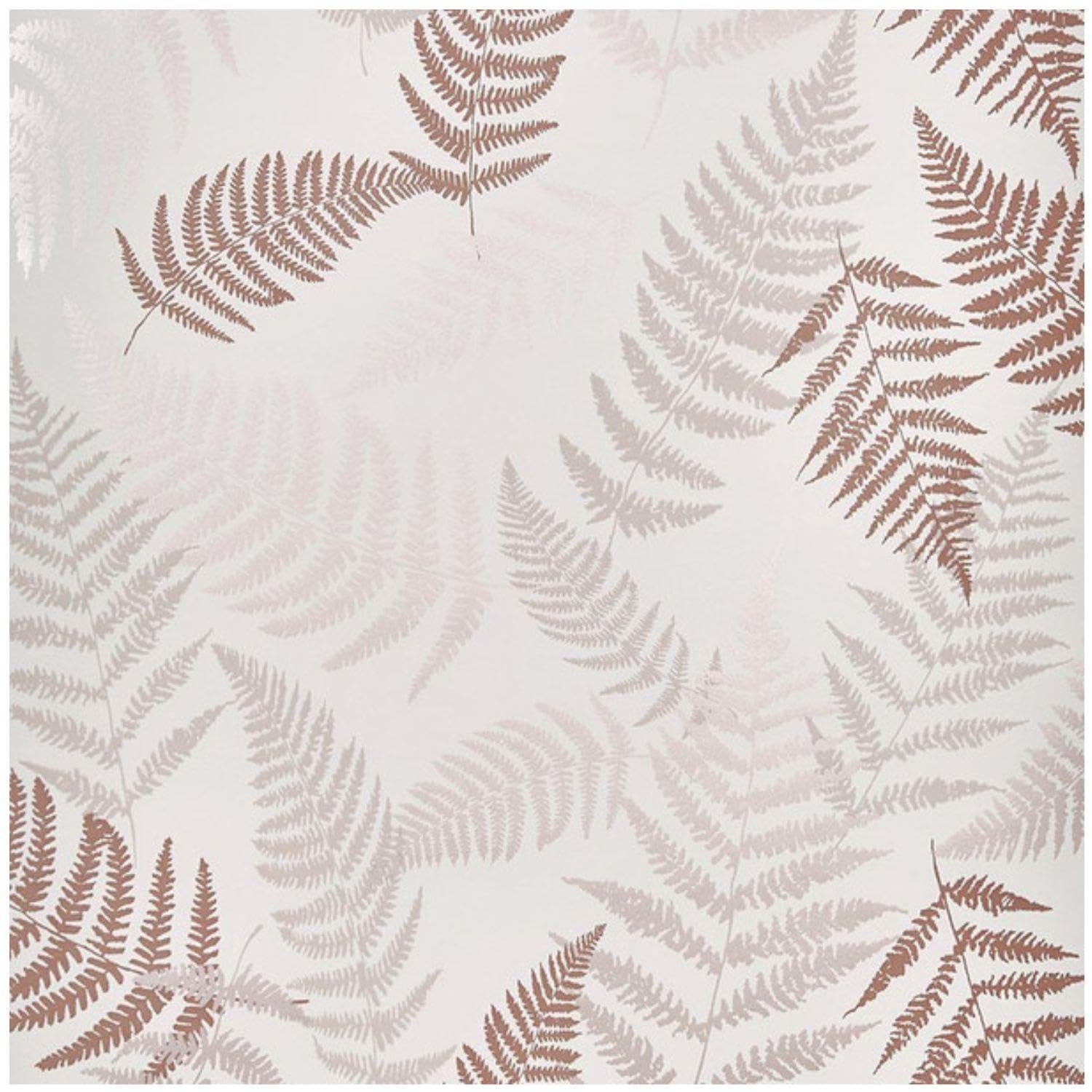 Yöl Brown Bracken Rose Quartz - Fern Botanical Forest - Contemporary Versatile Sophisticated - 10.05M X 52Cm Roll Diy Wallcovering - Non-Woven Paste The Wall Wallpaper