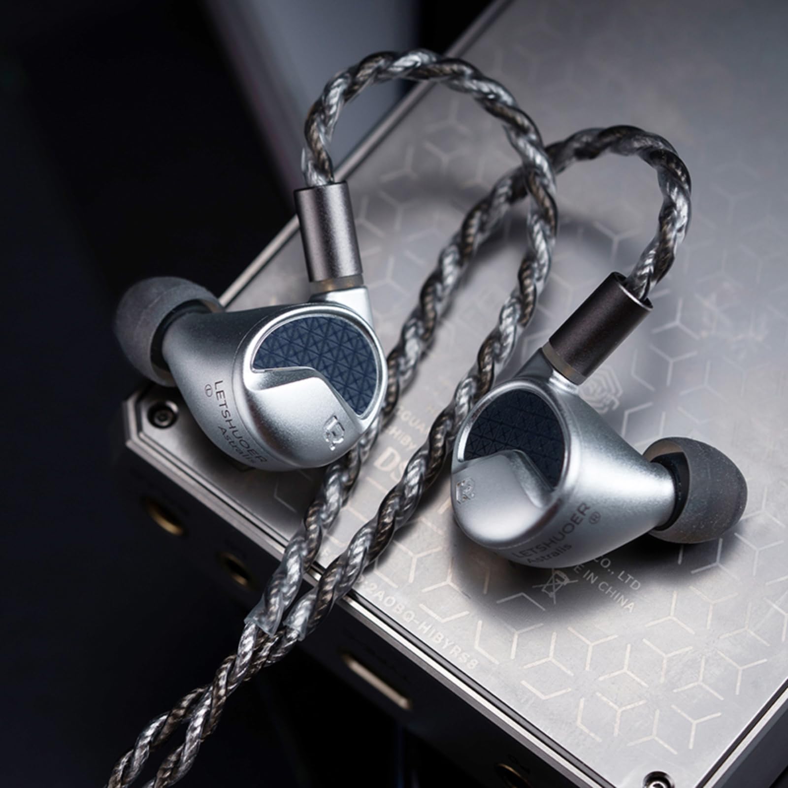 AOSHIDA LETSHUOER Astralis In-Ear Kopfhörer, 15,5 mm Planarer Magnetischer Treiber IEMs HiFi Ohrhörer, Planar-IEMS mit Abnehmbarem Silberplattiertem Kupferkabel für Audiophile und Musiker
