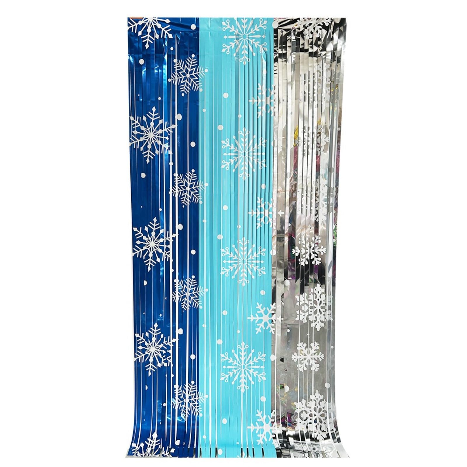 FCHXXDAD Christmas Themed Snowflakes and Tricolor rain Curtains, Party Decorations, Curtains, Photography Accessories