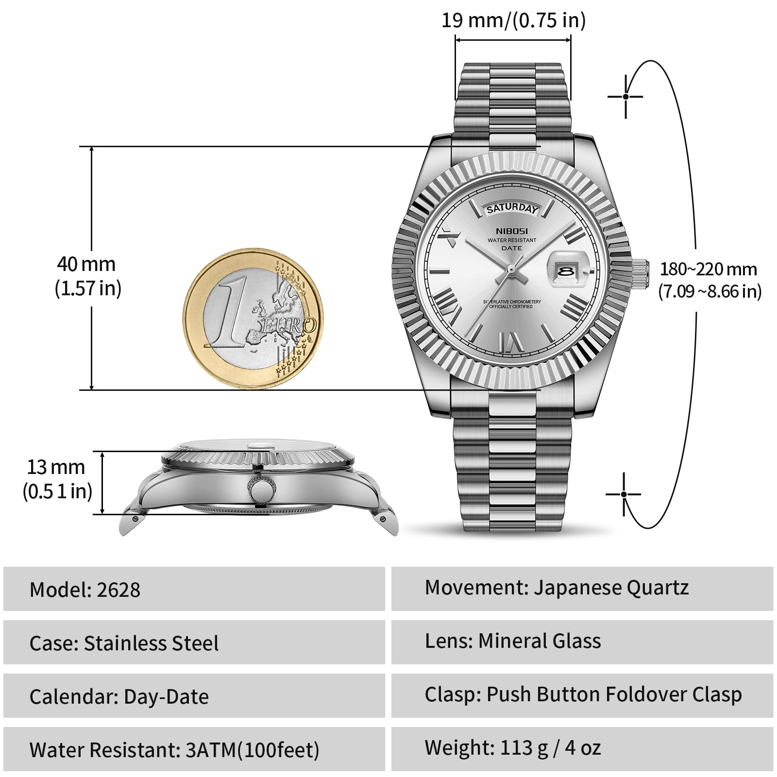 NIBOSI orologio uomo analogici al quarzo in acciaio inossidabile oro rosa argento orologi uomo impermeabili classici da lavoro Orologi da polso di design con giorno e data