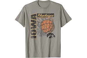 Iowa Hawkeyes Vintage Basketball 90's Gray T-Shirt