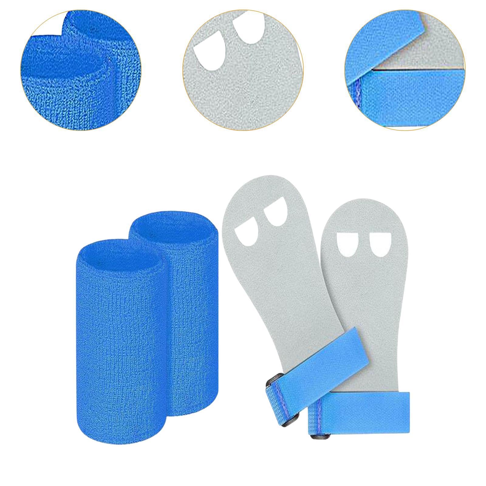 Vaveren Kids Gymnastics Hand Grips with Wristband Gymnastic Bar Palm Protection Lightweight for Pull Ups Sports Accessory Versatile, Blue L