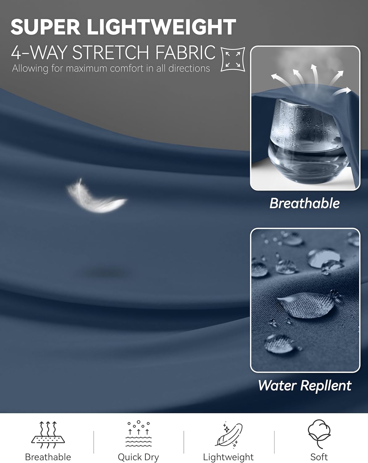 G Gradual Casual Shorts for Men 11" Lightweight Men's Golf Shorts Stretch with 3 Pockets Quick Dry Summer Breathable Shorts - Image 5