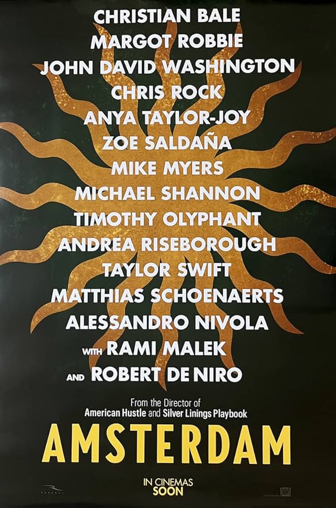 Amazon.com: AMSTERDAM MOVIE POSTER 2 Sided Original INTL Advance