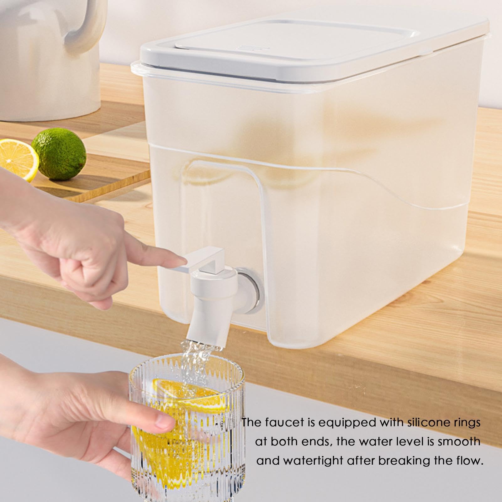 Distributeur D'Eau 4L Avec Robinet - Pichet Réfrigérateur En Plastique Robuste, Distributeur De Boissons Pour Fêtes, Mariages Et Maison