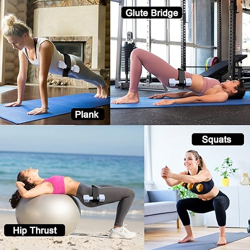 Miniatura 3 de Dilobio Cinturón de empuje de cadera, cinturón de glúteos para uso de empuje de cadera con mancuernas, pesas rusas, platos, cinturón de ejercicio de