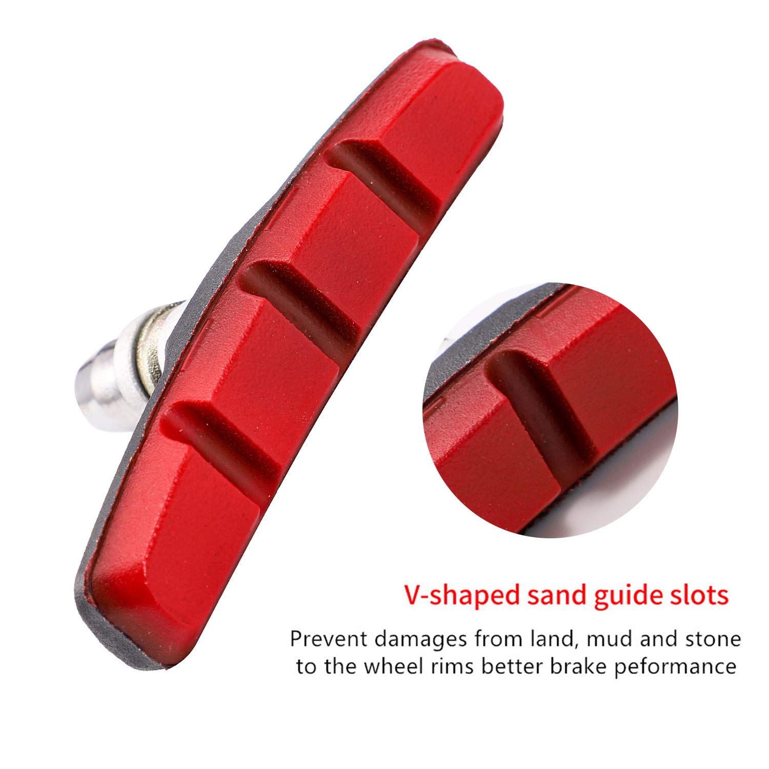 Pastiglie Freni V-Brake 70mm - 2 Paia Per Bici - Compatibili Con Shimano, Tektro, Avid, SRAM