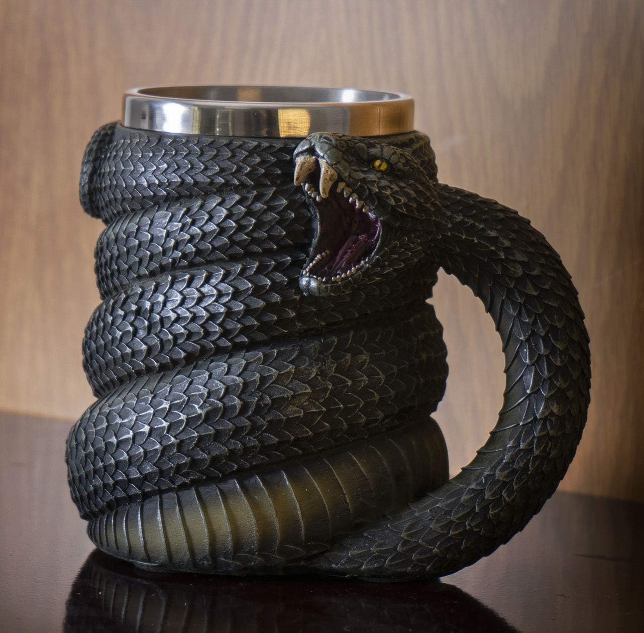 SUMMIT COLLECTION Serpent Snake Coffee Mug Cup 16 fl oz Green Anaconda Beer Tankard