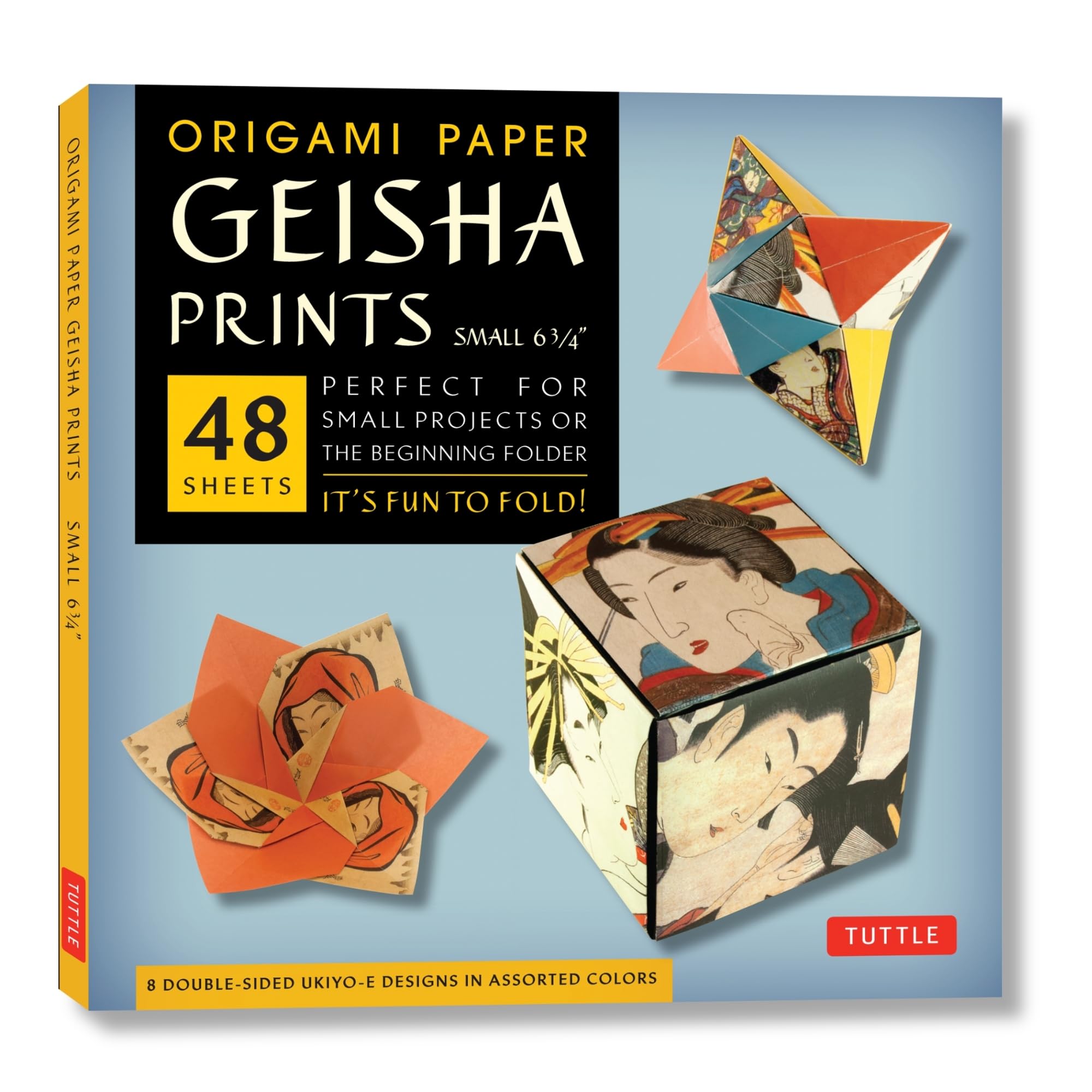 Origami Paper Geisha Prints 48 Sheets 6 3/4"" (17 cm) by Tuttle Publishing