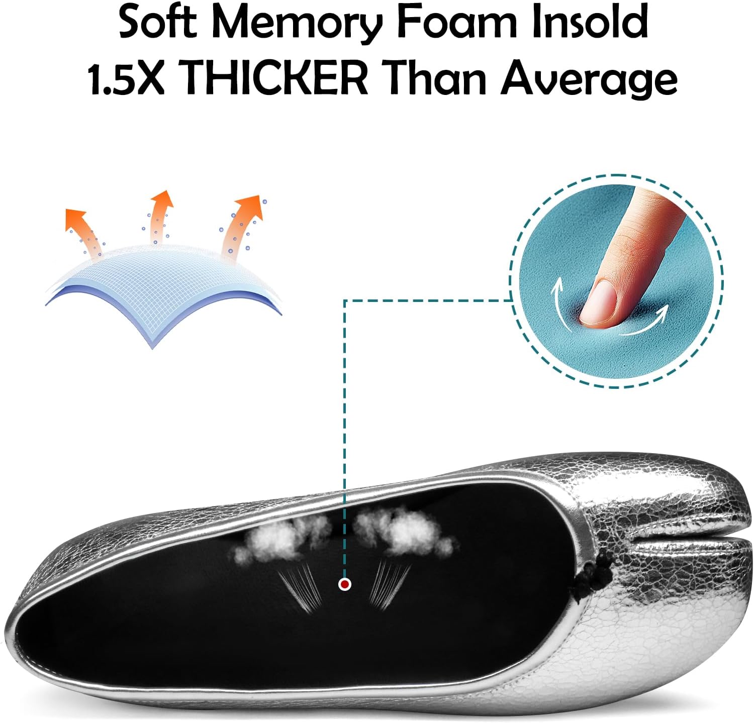 Tabi Ballet Flats Shoes for Women Rounde Toe Wide Width Split Toe Low Heel Comfortable Flats Shoes - Image 5