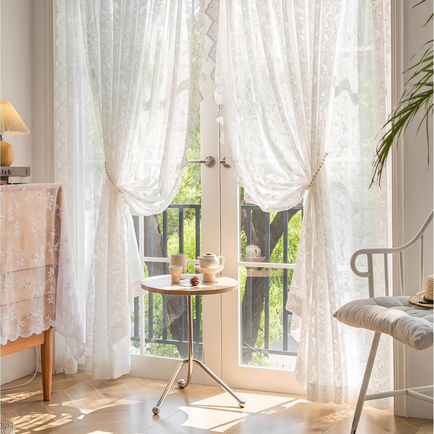 Amazon｜SXYITE レースカーテン UVカット 断熱・保温効果 おしゃれ