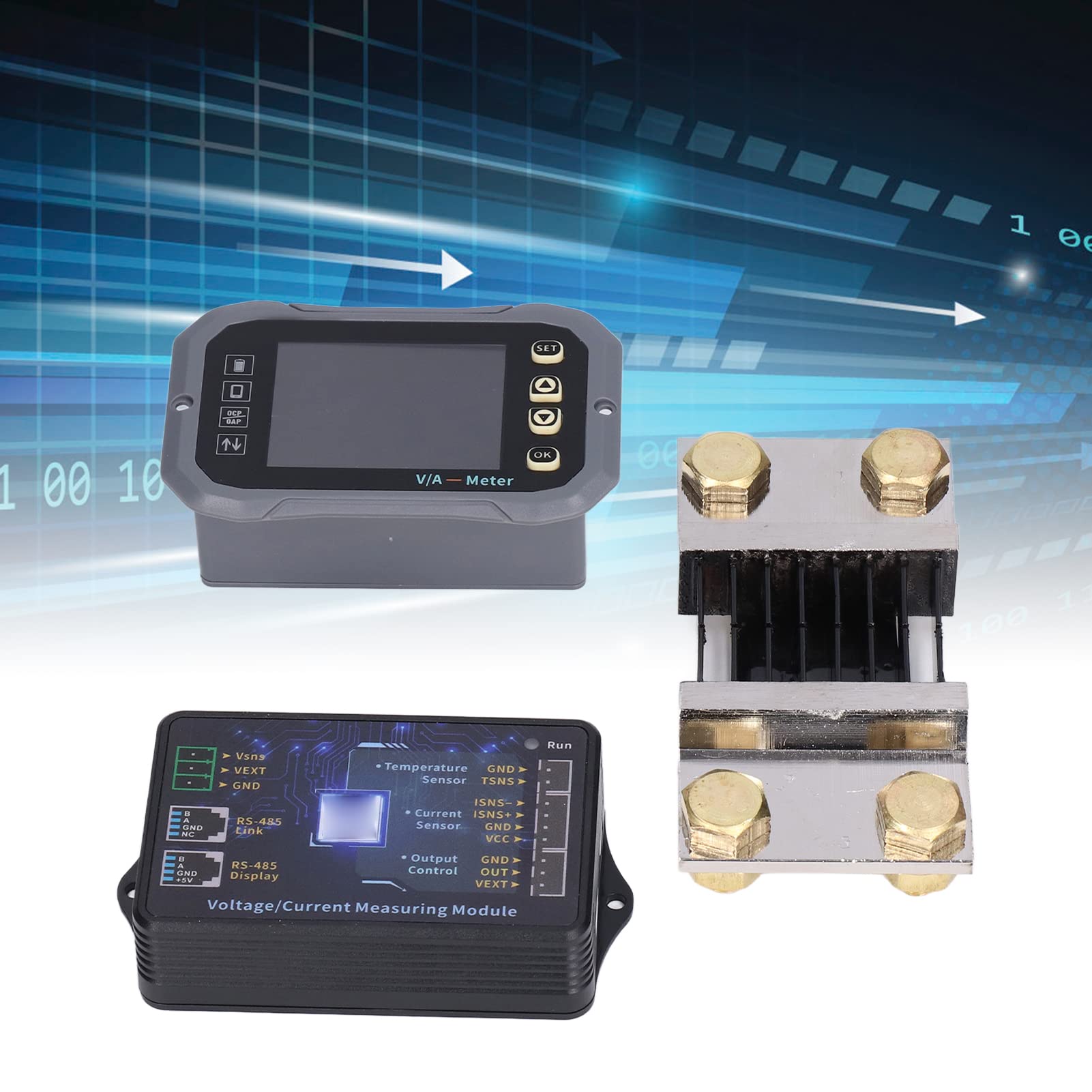 Coulometro digitale per batterie al litio e tester misuratore di potenza corrente e tensione - Modello KG160F con comunicazione 485 e monitoraggio dei dati in tempo reale per