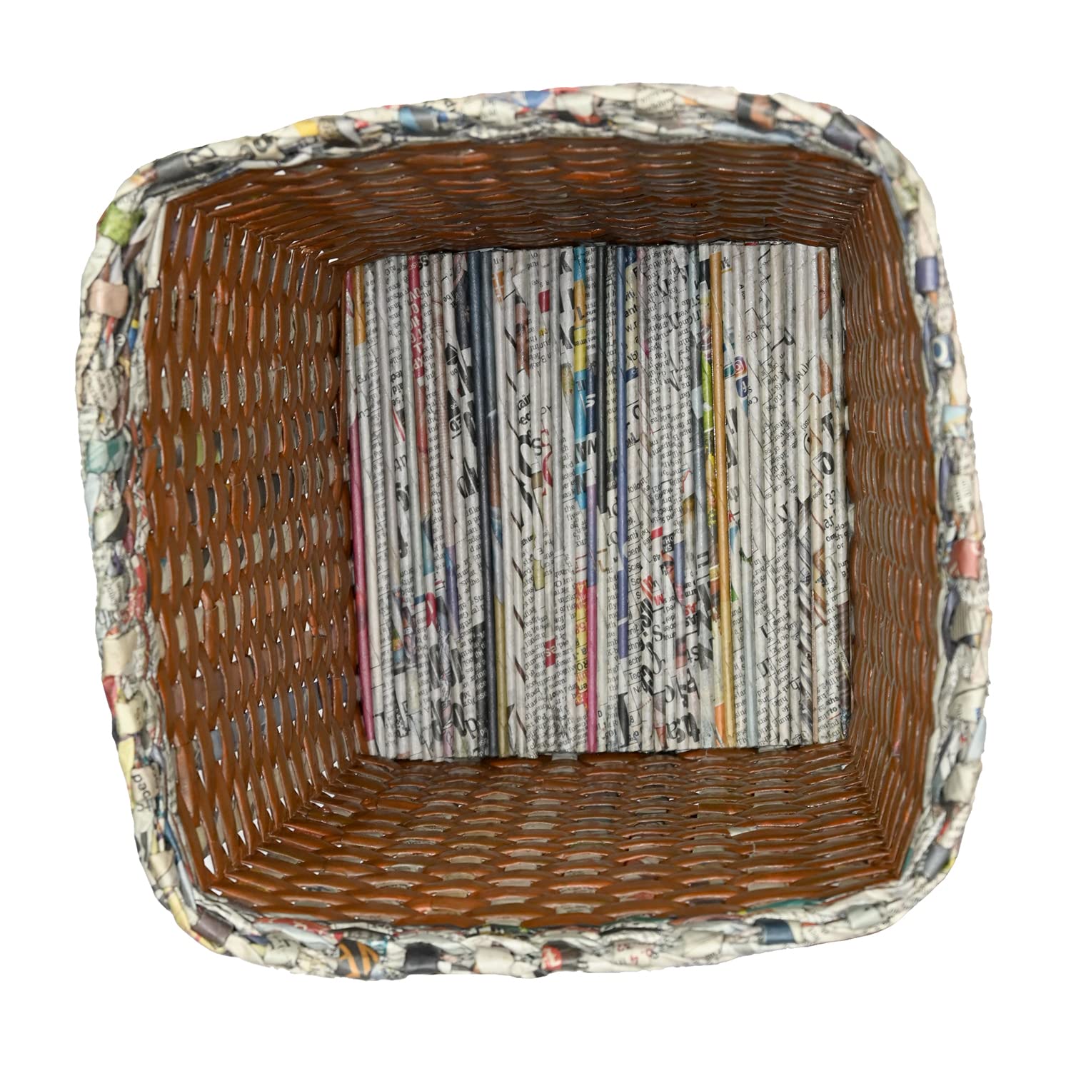 Handcrafted Paper Straw Dustbin - 10L -3