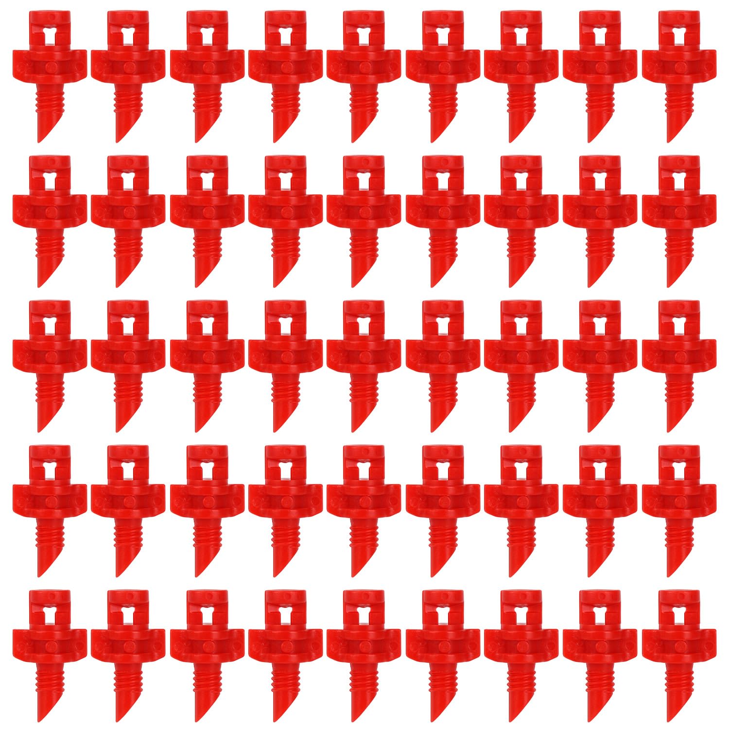 Photo 1 of 210pcs Micro Sprayer Irrigation, 360 Degrees Micro Sprinkler Heads Misting Nozzles Refraction Drip Emitters for Garden Lawn Plant Farm Water Irrigation System (Red)