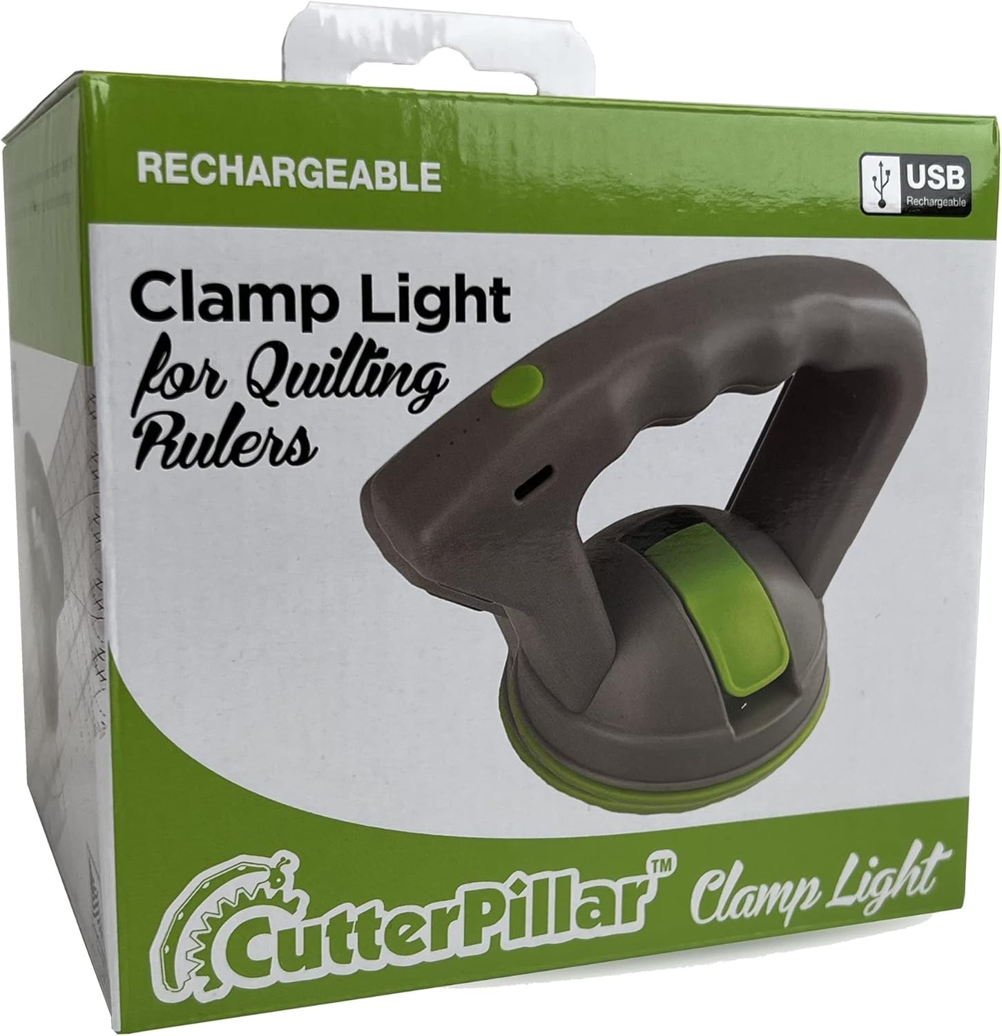CutterPillar ClampLight for Quilting Rulers LED USBC Recharge
