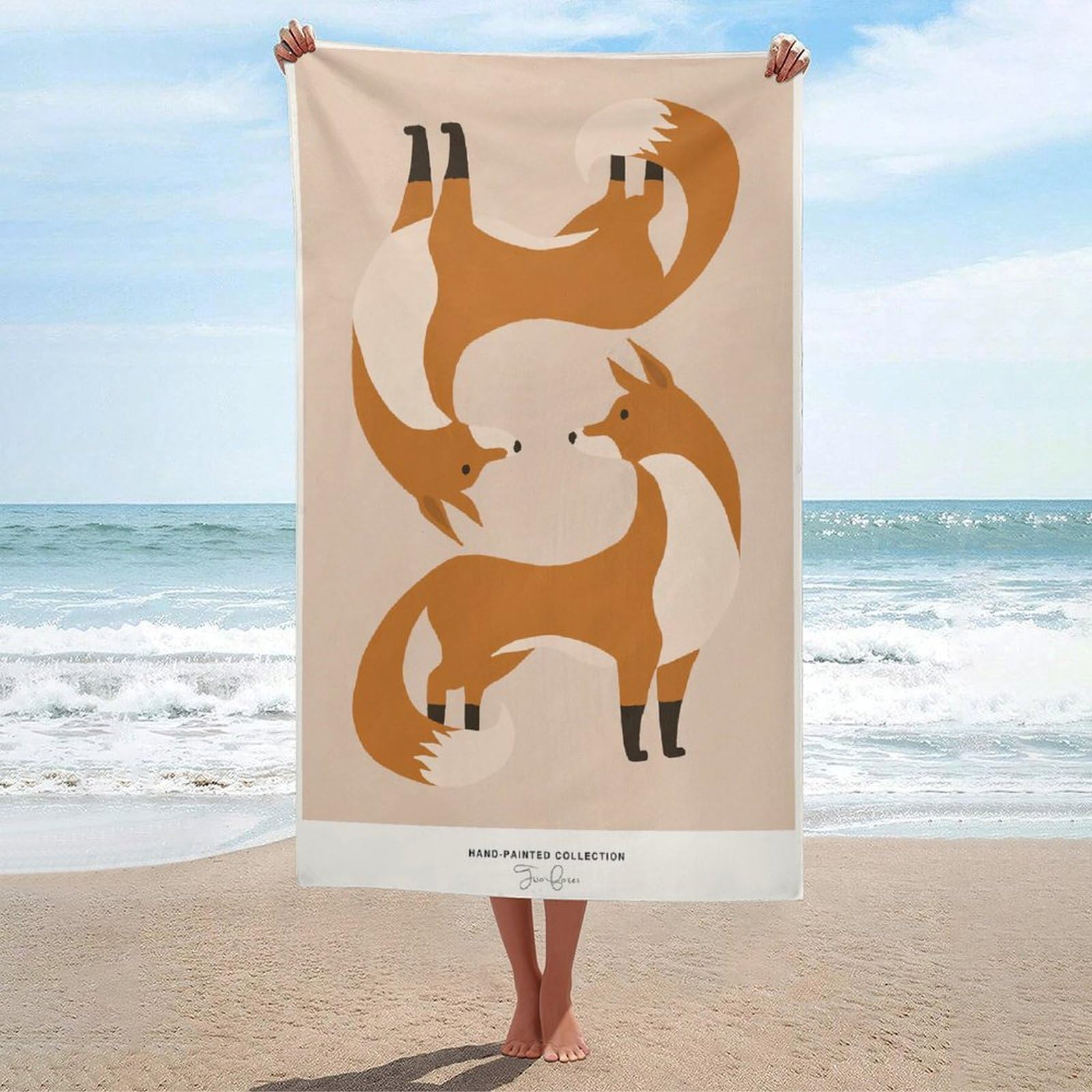 Serviettes de plage ultra douces : linge de bain au design artistique