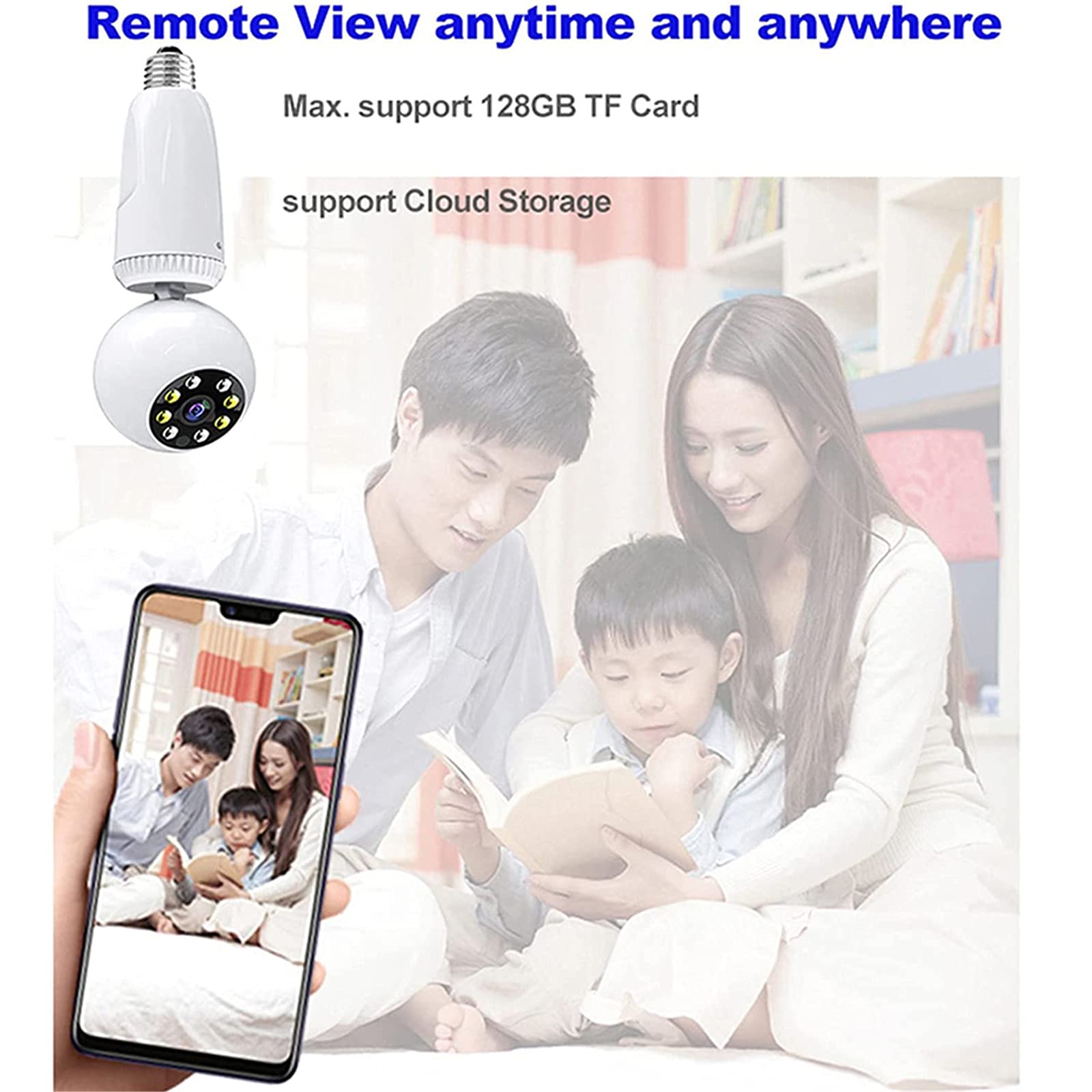 1080P Lampe Caméra Sans Fil Wifi Caméra IP Panoramique E27 Ampoule PTZ Vision Nocturne Bidirectionnelle Audio Vidéo Surveillance De Sécurité 360 Rotation