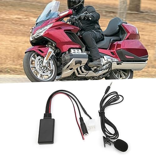Miniatura 6 de Tbest Goldwing - Adaptador Bluetooth Fydun, adaptador de entrada de video y O, 12 V, adaptador auxiliar Bluetooth 5.0 de repuesto para Gl1800