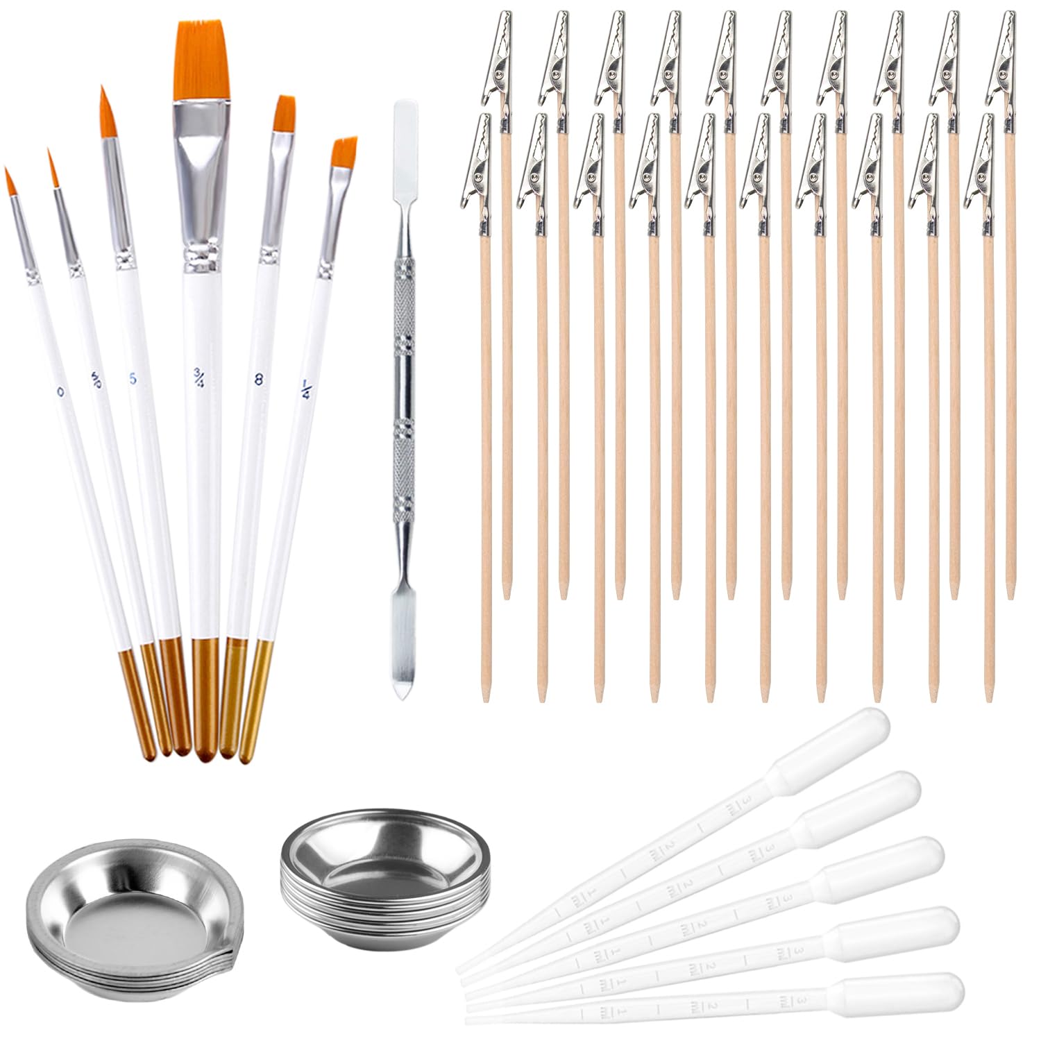 Amazon | HUAZONTOM プラモデル 筆 塗装 工具 セット 44点 塗装棒/面相  