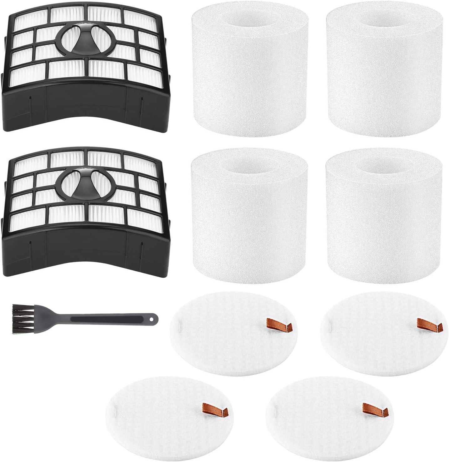4+2 Pack NV752 AZ1002 Replacement Filters Set for Shark NV650 NV750 Series Shark Rotator Powered Lift-Away NV650, NV650W, NV651, NV652, NV750W, NV751, NV752, NV831, NV835, AX950, AX951, AX952, ZU632, AZ1000W, AZ1002, AZ1002BRN, Replaces XFF650 & XHF650 -