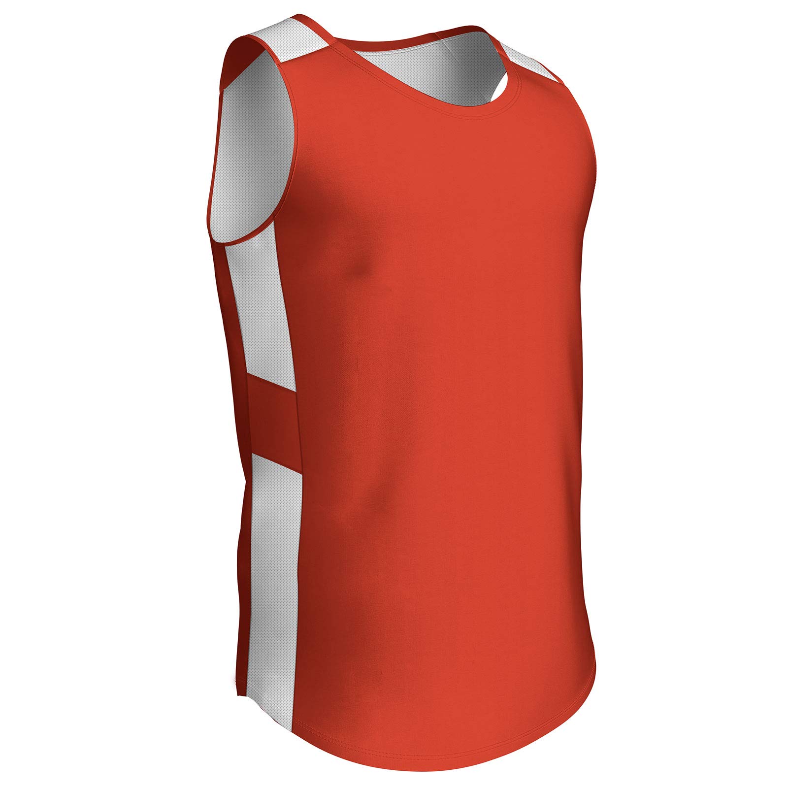 CHAMPRO Crossover - Camiseta de baloncesto reversible para hombre, tamaño mediano, naranja, blanco