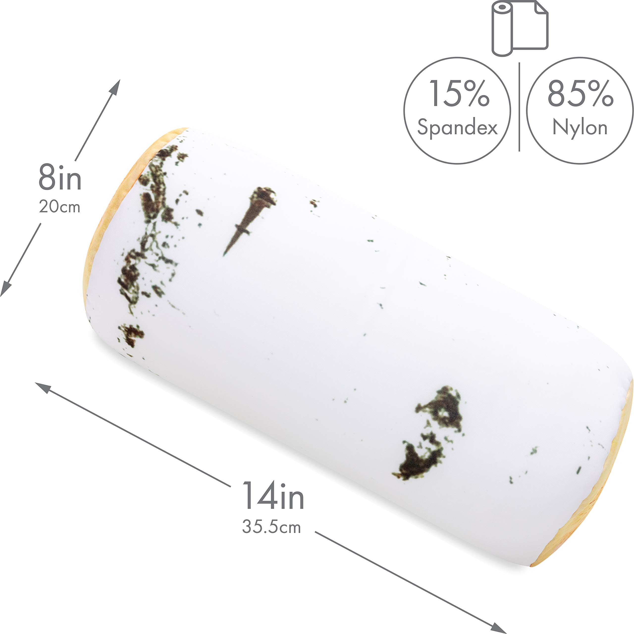 PILLOWY Microbead Log Roll Pillow - Bolster Tube Pillow Cushion Perfect Therapy Pillow - Airy Squishy Soft Bead Bag Bed Room Decoration, Neck Pillow Back Head Body Support, 14