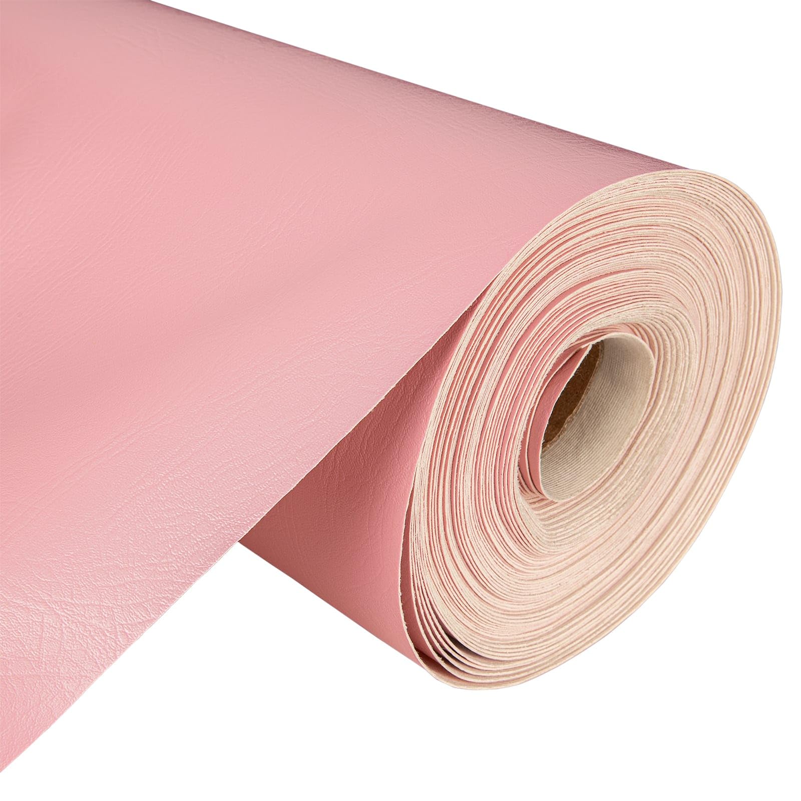 Craft Queen Ltd Pink Vinyl Leatherette Fabric, Fire Retardant, Waterproof Upholstery Material, Faux Leather Sheets For Chairs, Bookbinding, 55 Inch Wide, Fabric, 5 Metre