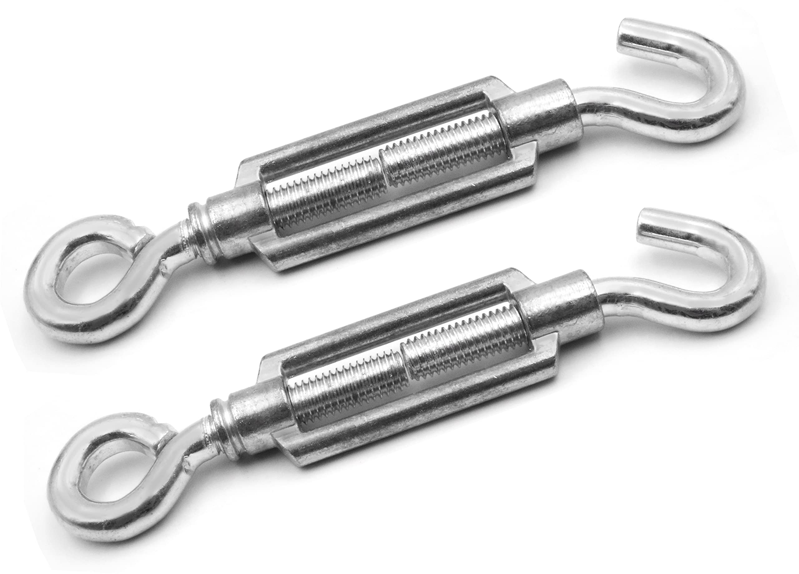 DOJA Barcelona Spannschloss M6 – 2er Set Aus Edelstahl AISI 316, Gabel-Gabel, Max. 350 Kg – Für Sonnensegel, Seile, Drahtseile, Zäune, Boote – Korrosionsbeständig