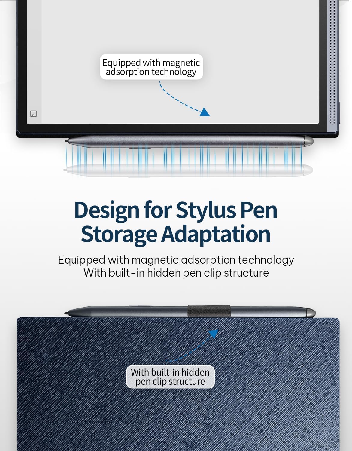 Funda protectora tipo libro para tablet iFLYTEK AINOTE Air2 de 8.2 pulgadas, piel sintética de alta calidad, delgada y ligera, funda duradera con clip para bolígrafo, resistente al agua y al polvo