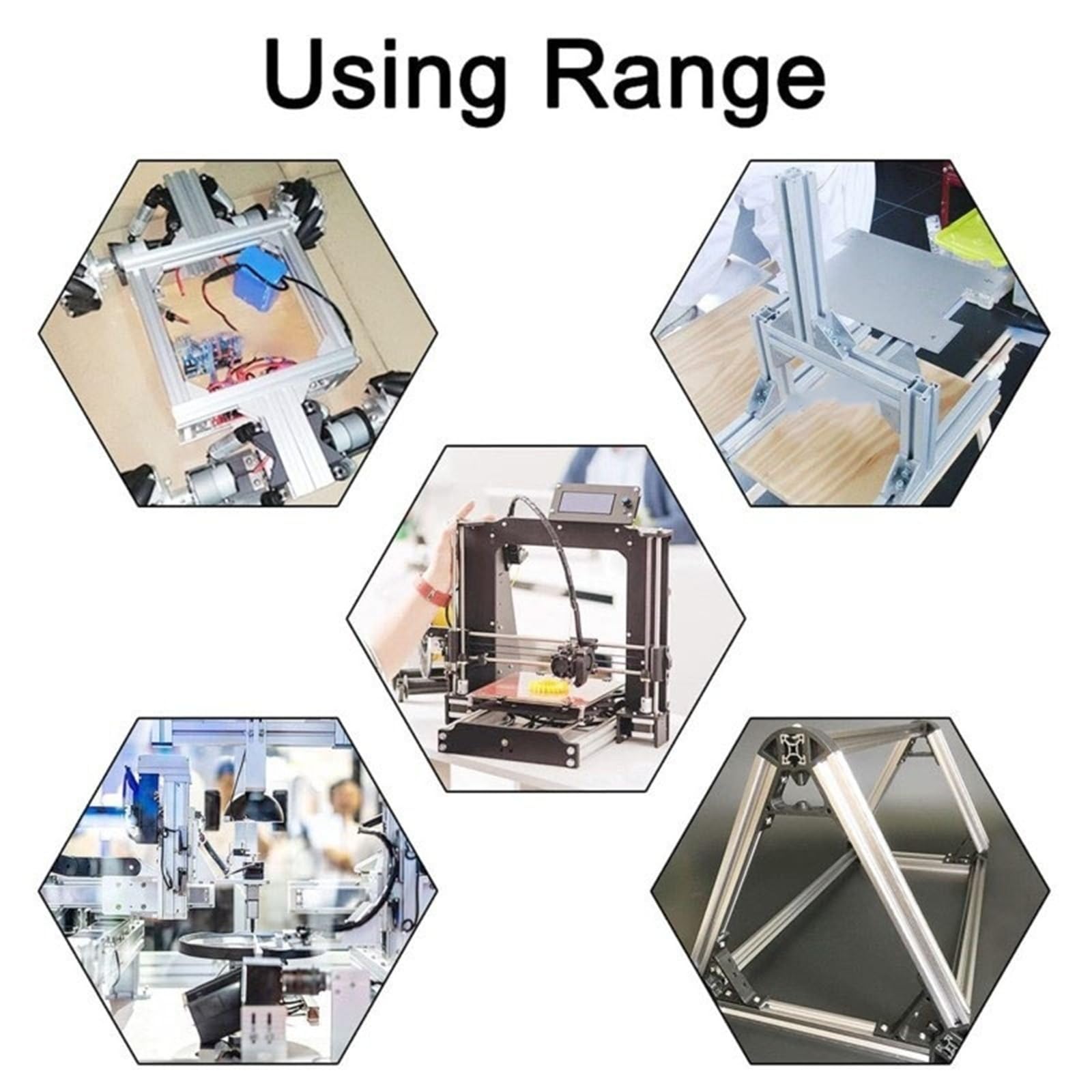 GTPBAO 4 pezzi 4040 profilo in alluminio V tipo doppia fessura anodizzato guida di estrusione lineare telaio attrezzature rack telaio mobili Binario estruso(Silver,520mm)